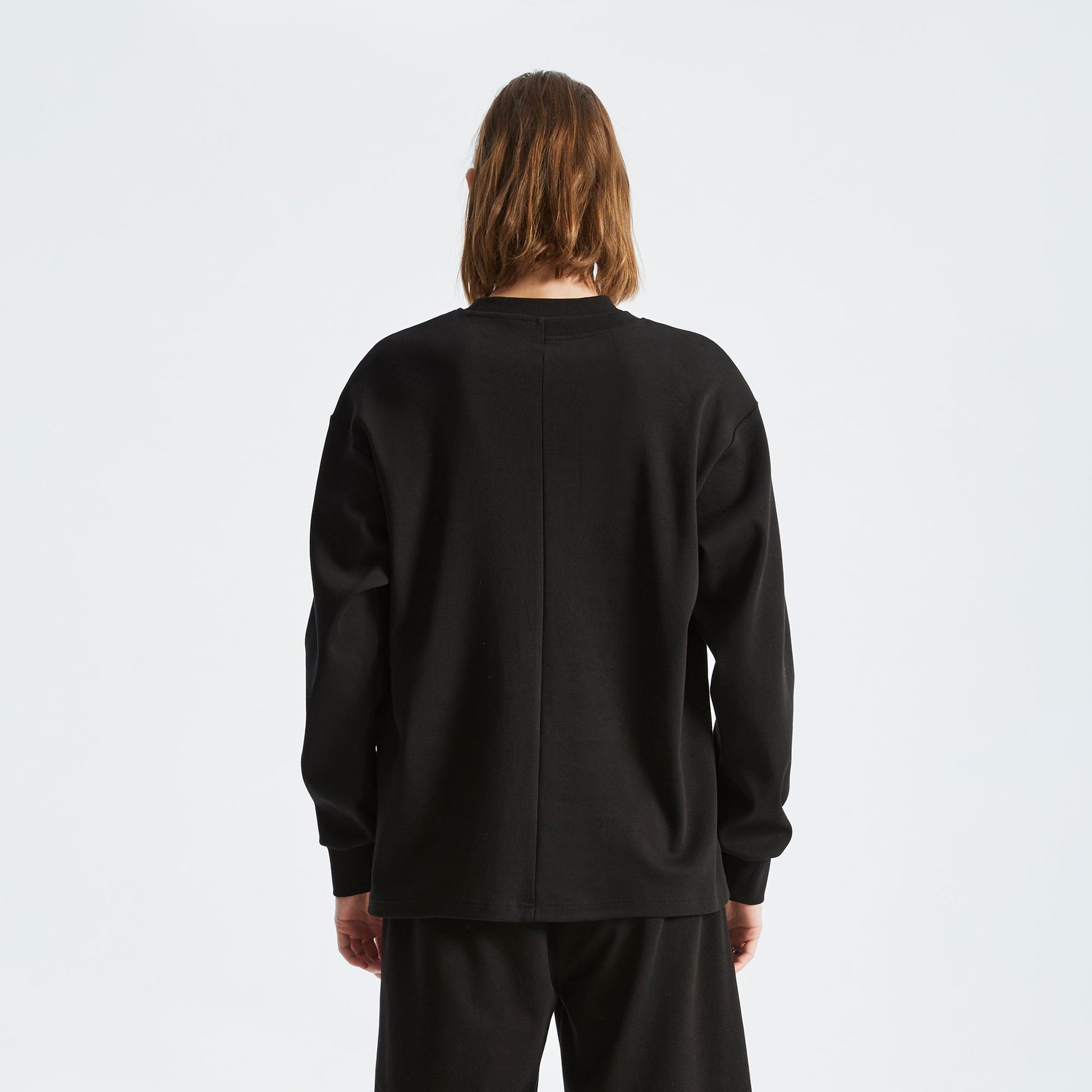 ORGANIC EMOTION Denim Spliced Long-Sleeve Tee-L/S Tee-S-Free Shipping Leatheretro