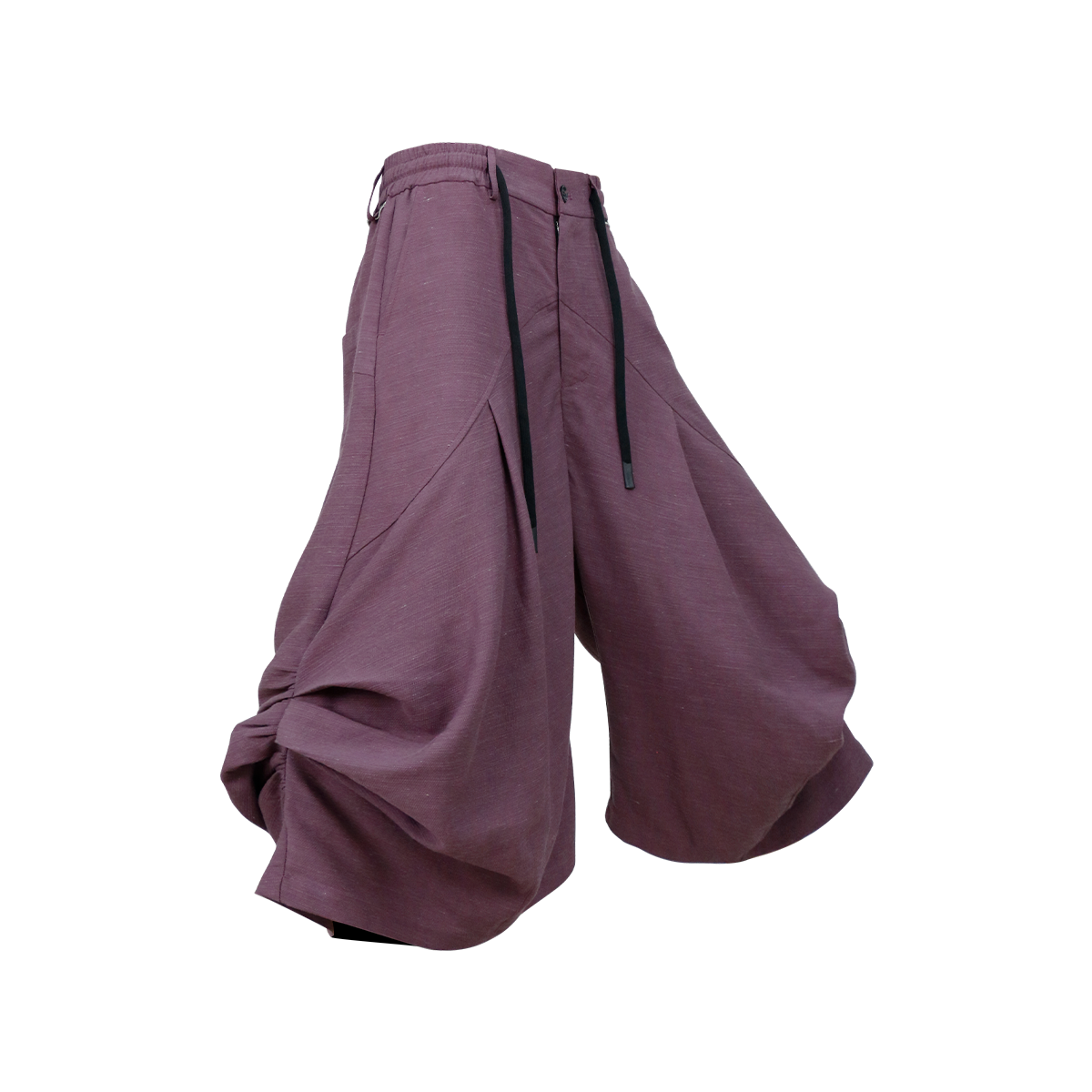 RELABEL Tencel-Acetate Ruched Oversized Shorts-Shorts-XS-Navy-Free Shipping Leatheretro