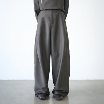 GRAINMUSTARD Lustrous Pleated Wool-Blend Wide-Leg Trousers-Pants-XS-Free Shipping Leatheretro