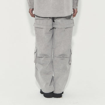VANN VALRENCE Detachable Washed Multi-Pocket Cargo Pants-Pants-S-Free Shipping Leatheretro