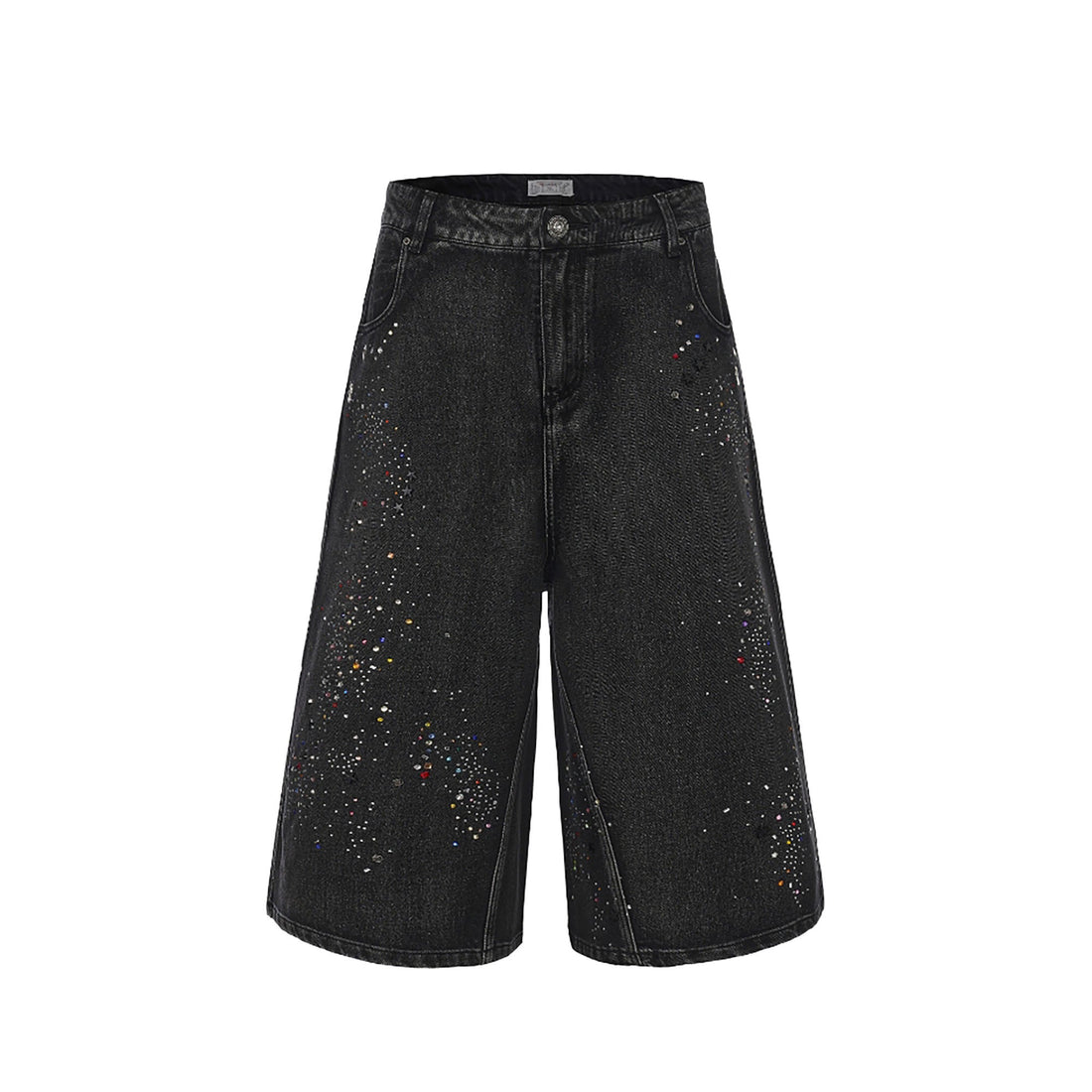 DND4DES Diamond Washed Spliced Oversized Shorts-Shorts-XS-Free Shipping Leatheretro