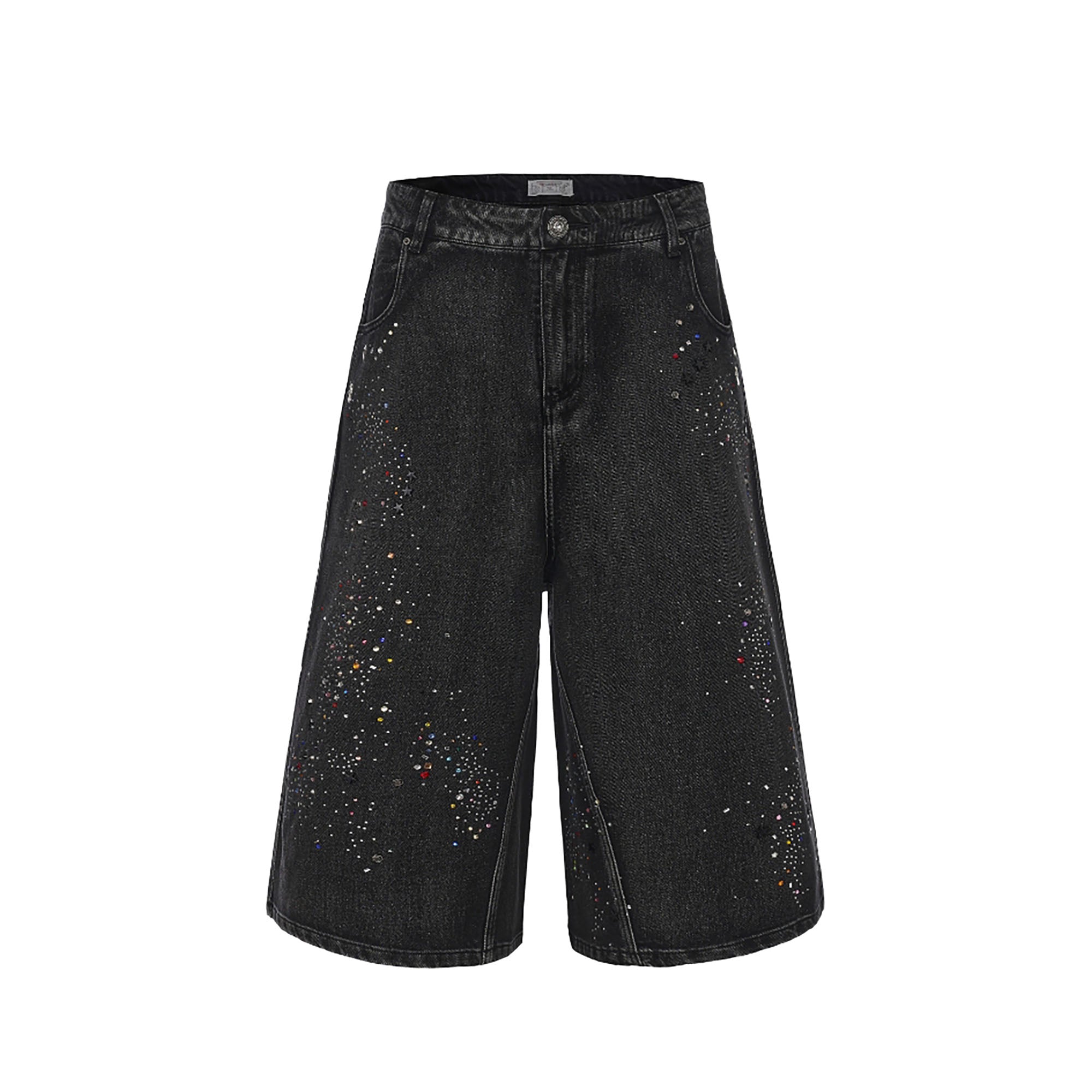 DND4DES Diamond Washed Spliced Oversized Shorts-Shorts-XS-Free Shipping Leatheretro