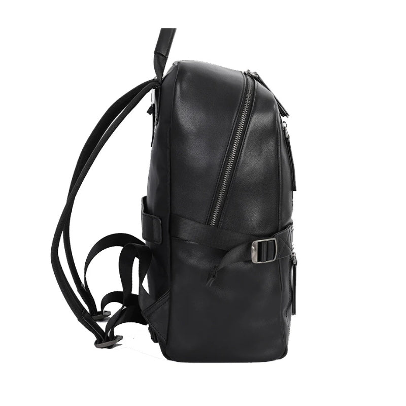 Men’s Business Commute Backpack – Modern Travel Tech Device Bag-Backpacks-Black-Free Shipping Leatheretro