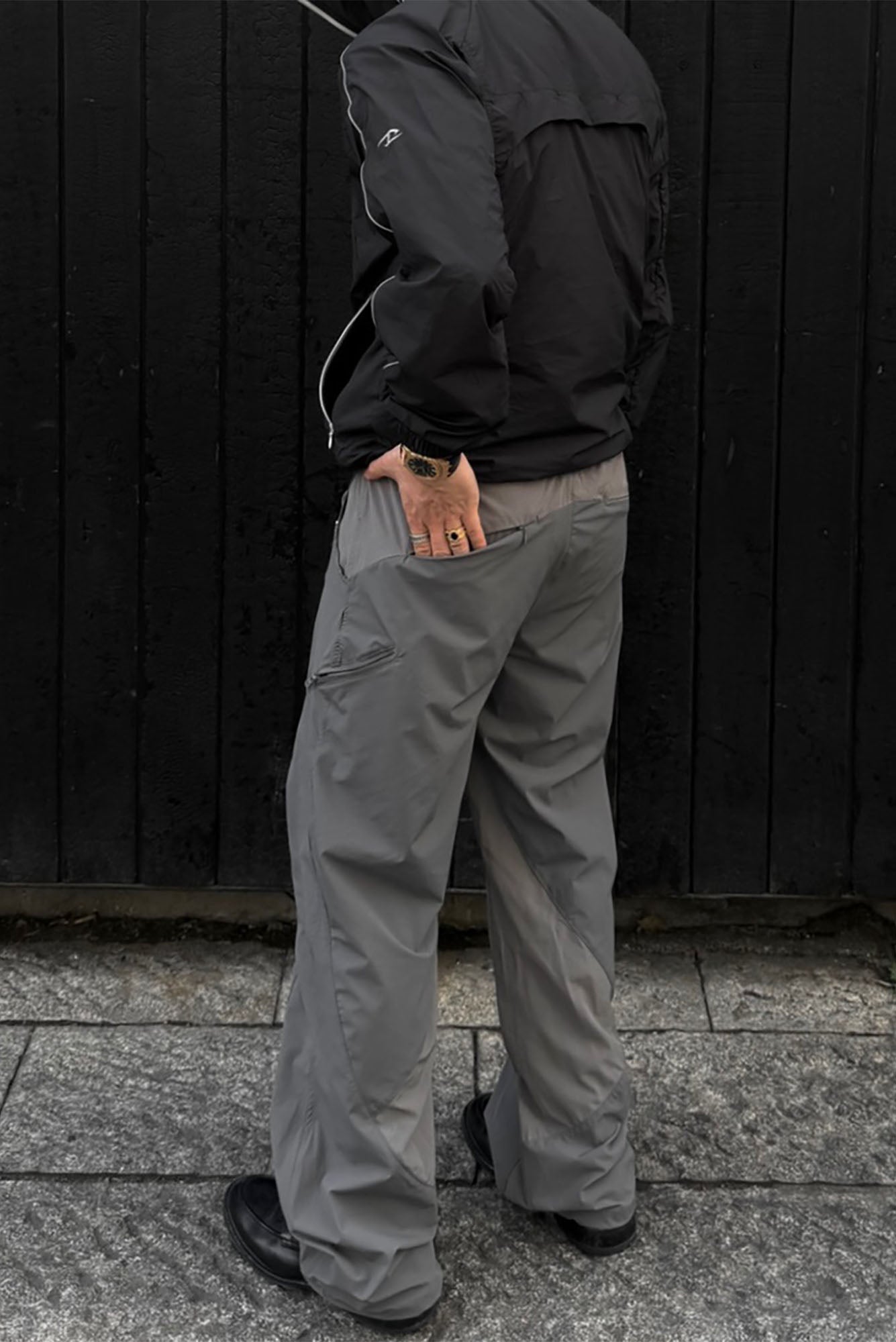 CATSSTAC Multi-Panel Layered Drawstring Pants-Pants-M (Preorder)-Gray-Free Shipping Leatheretro