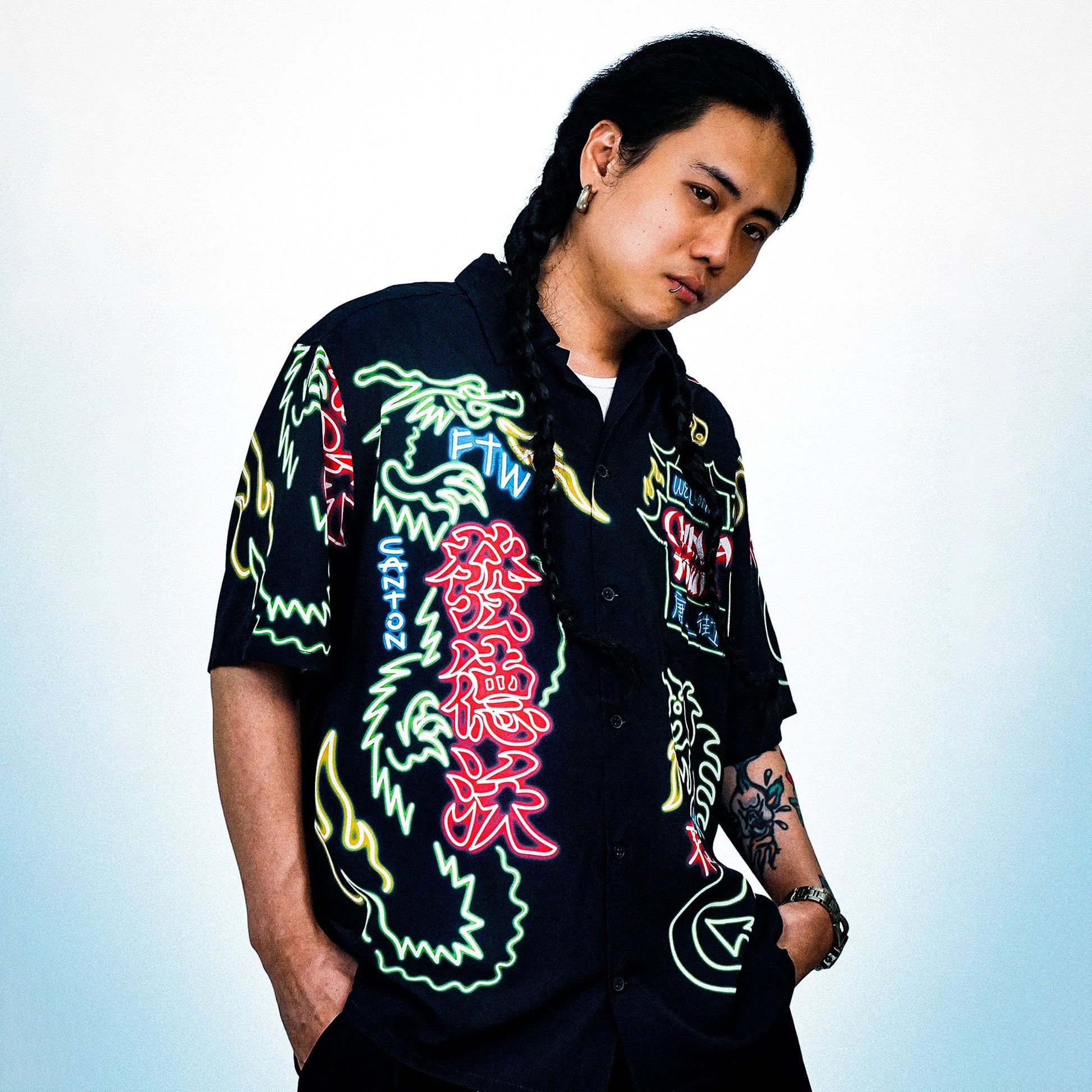 WCC Neon Chinatown Half-Shirt-Half shirt-M-Free Shipping Leatheretro
