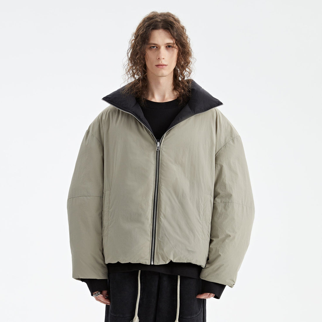 ORGANIC EMOTION Reversible Oversized Waterproof Down Jacket-Jacket-Black-M-Free Shipping Leatheretro