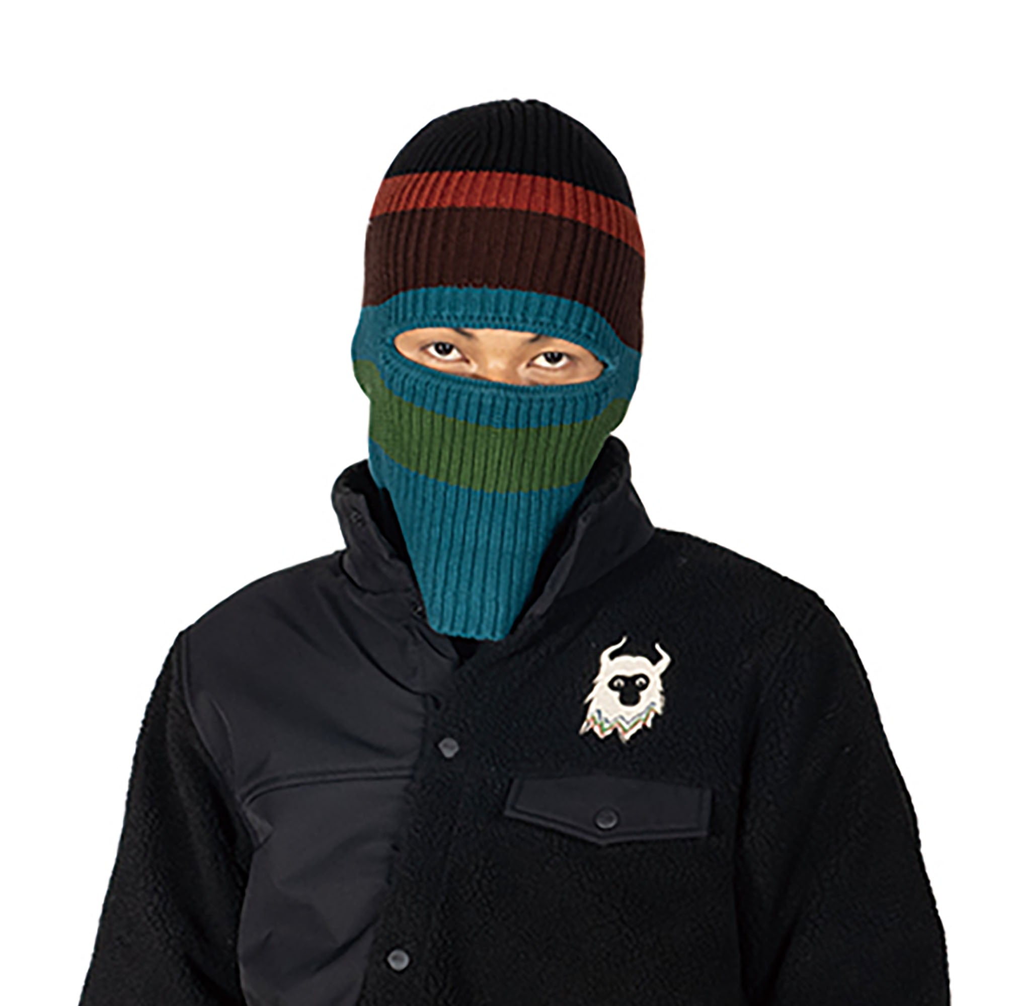 NERHI Contrast Knit Balaclava-Hat, Cap, Beanie-One Size (Preorder)-Free Shipping Leatheretro