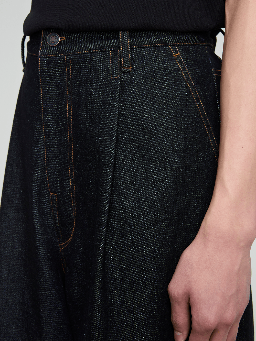 OPICLOTH Retro Washed Pleated Wide-Leg Jeans-Jeans-XS-Free Shipping Leatheretro