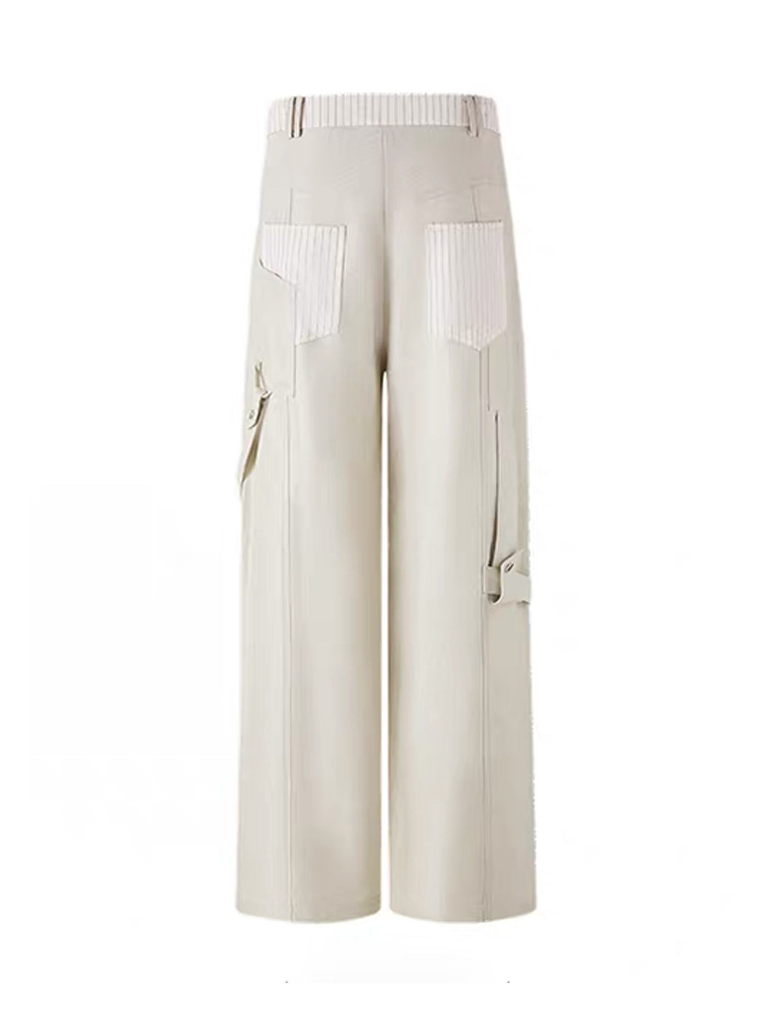TIWILLTANG Contrast Panel Straight-Leg Pants-Pants-S / 28-31“-Free Shipping Leatheretro