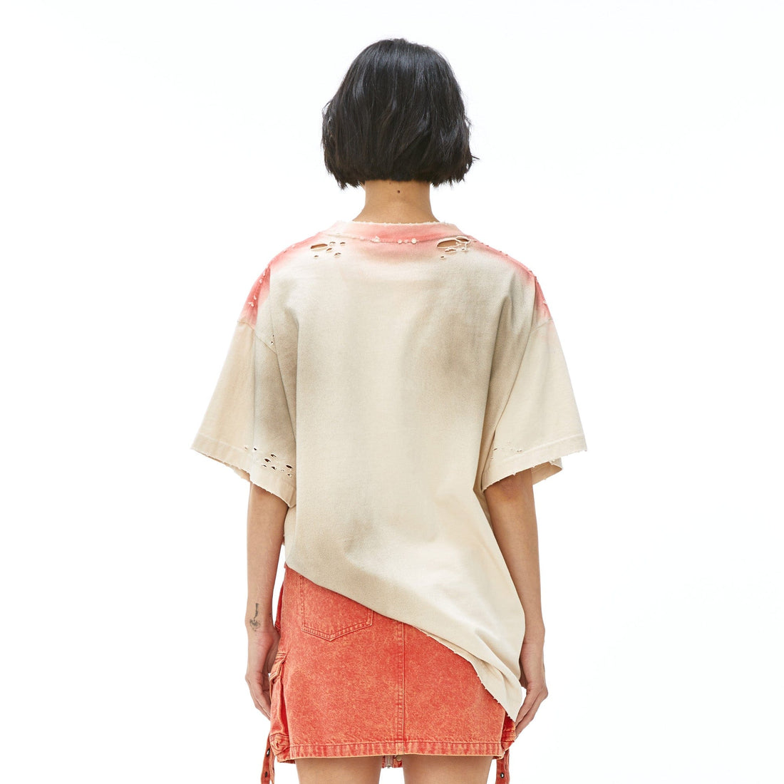 VANN VALRENCE Distressed Washed Spray Faded LOGO T-Shirt-T Shirt-S-Free Shipping Leatheretro