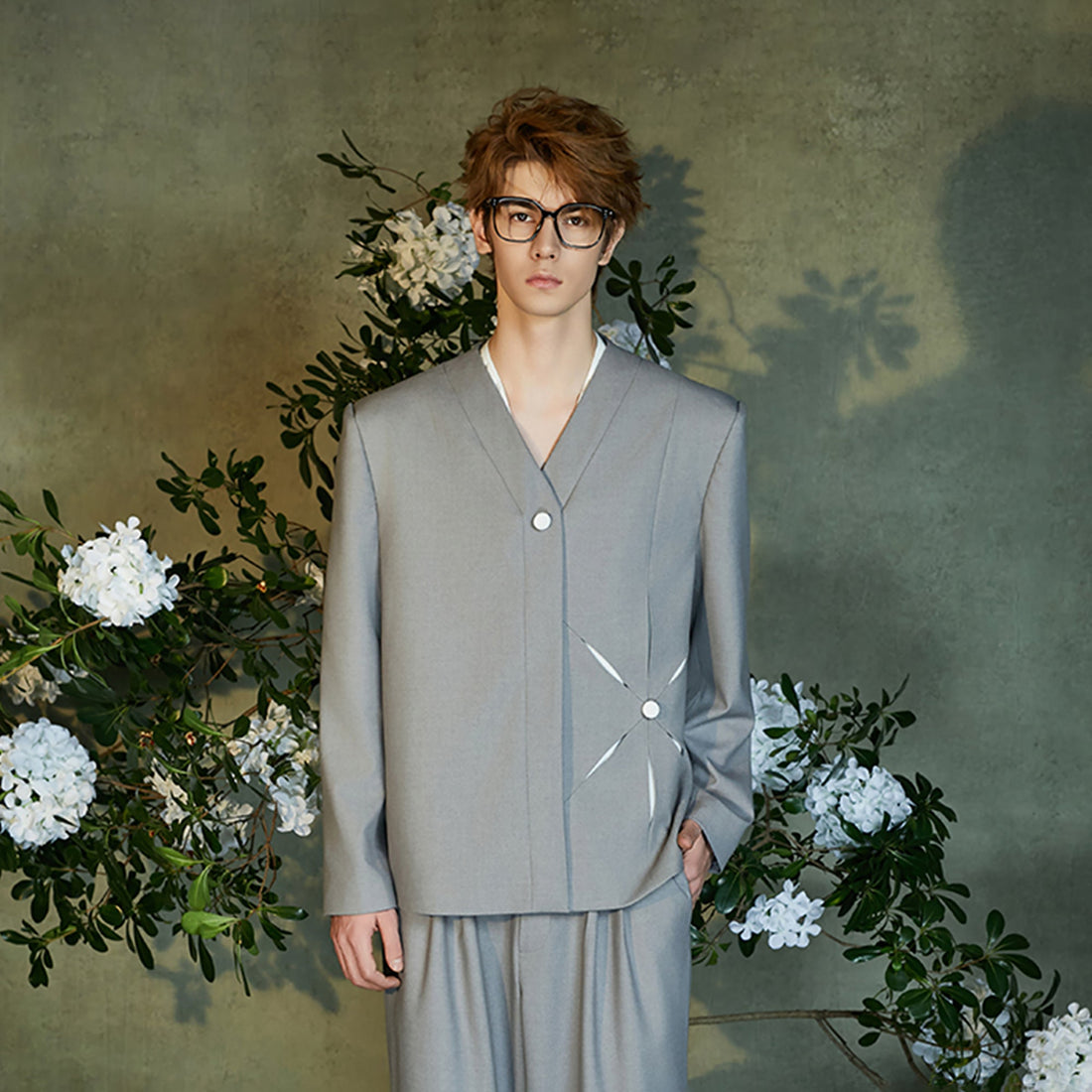 JIECHI Essential V-Neck Cut-Out Blazer-Jacket-M (Preorder)-Free Shipping Leatheretro