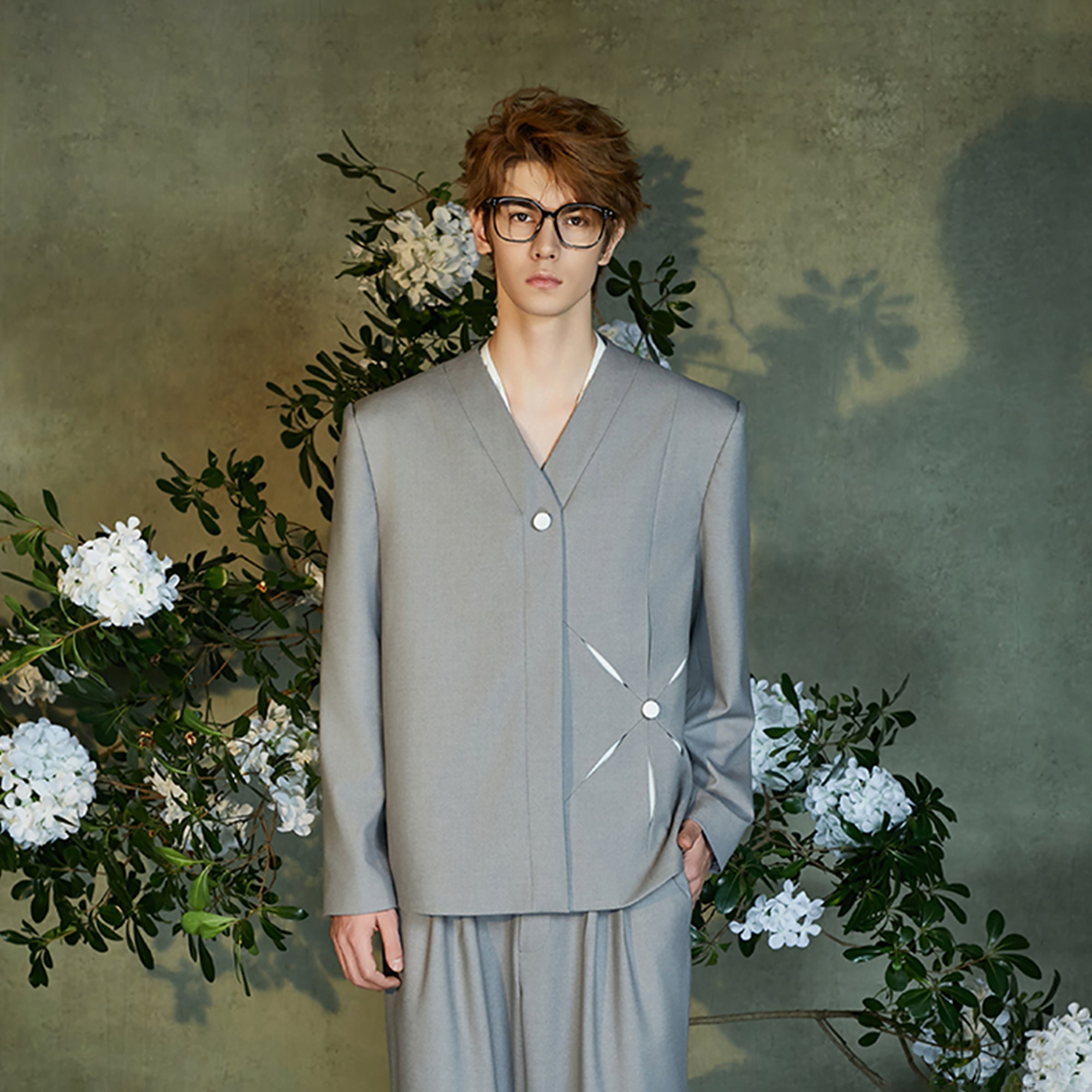 JIECHI Essential V-Neck Cut-Out Blazer-Jacket-M (Preorder)-Free Shipping Leatheretro