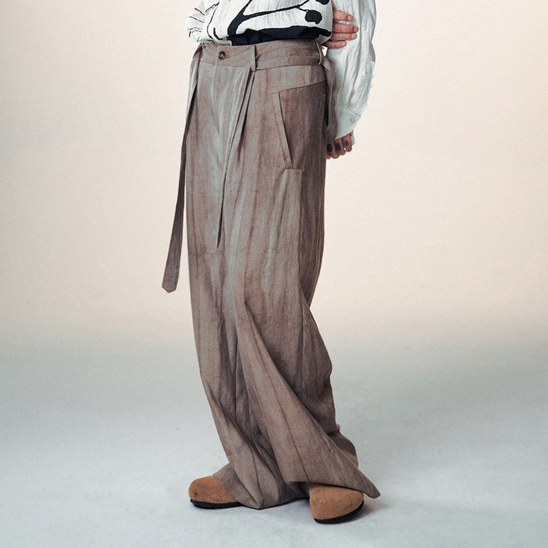 1997 POSTOFFICE Retro Ink Pocket Adjustable Pants-Pants-S-Free Shipping Leatheretro