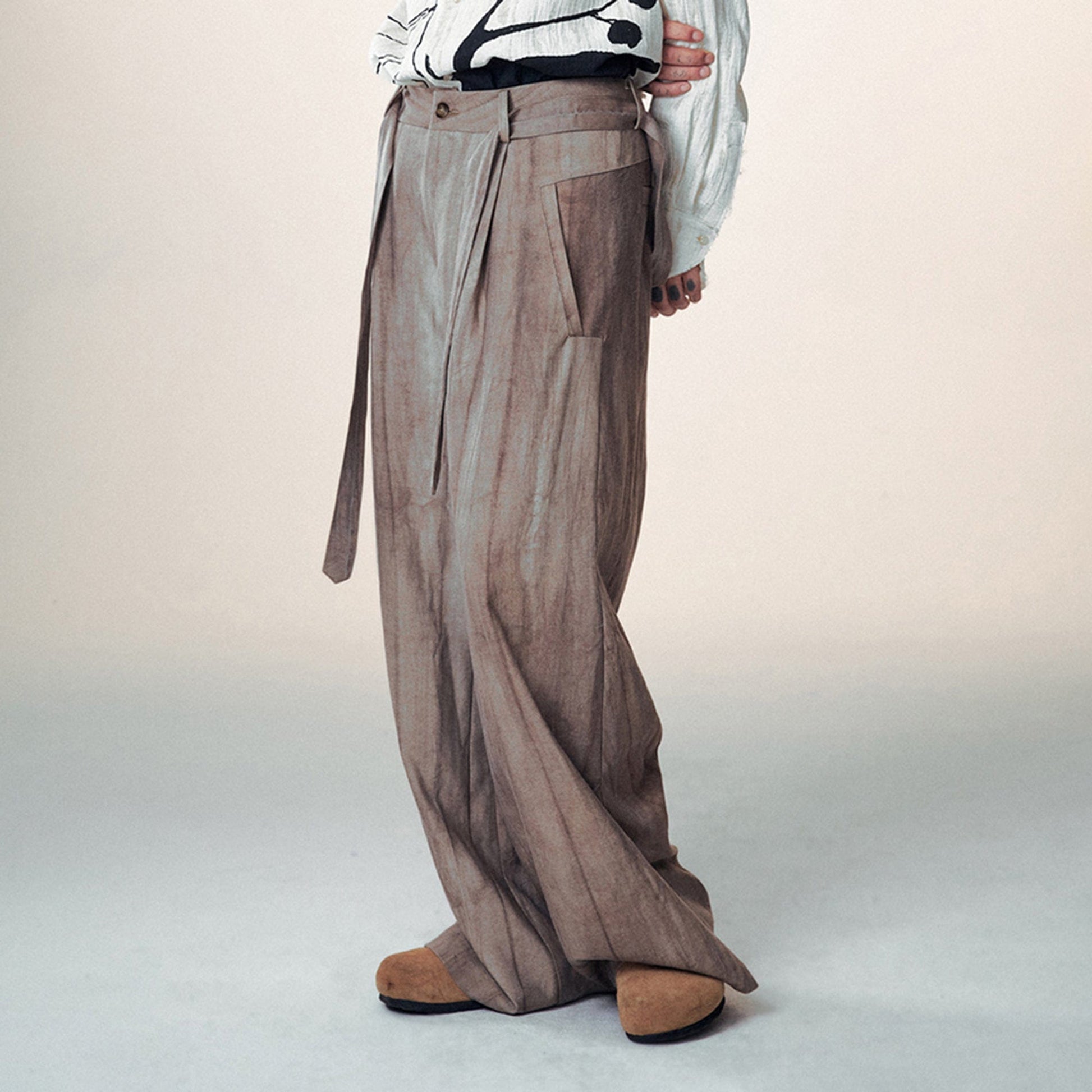 1997 POSTOFFICE Retro Ink Pocket Adjustable Pants-Pants-S-Free Shipping Leatheretro