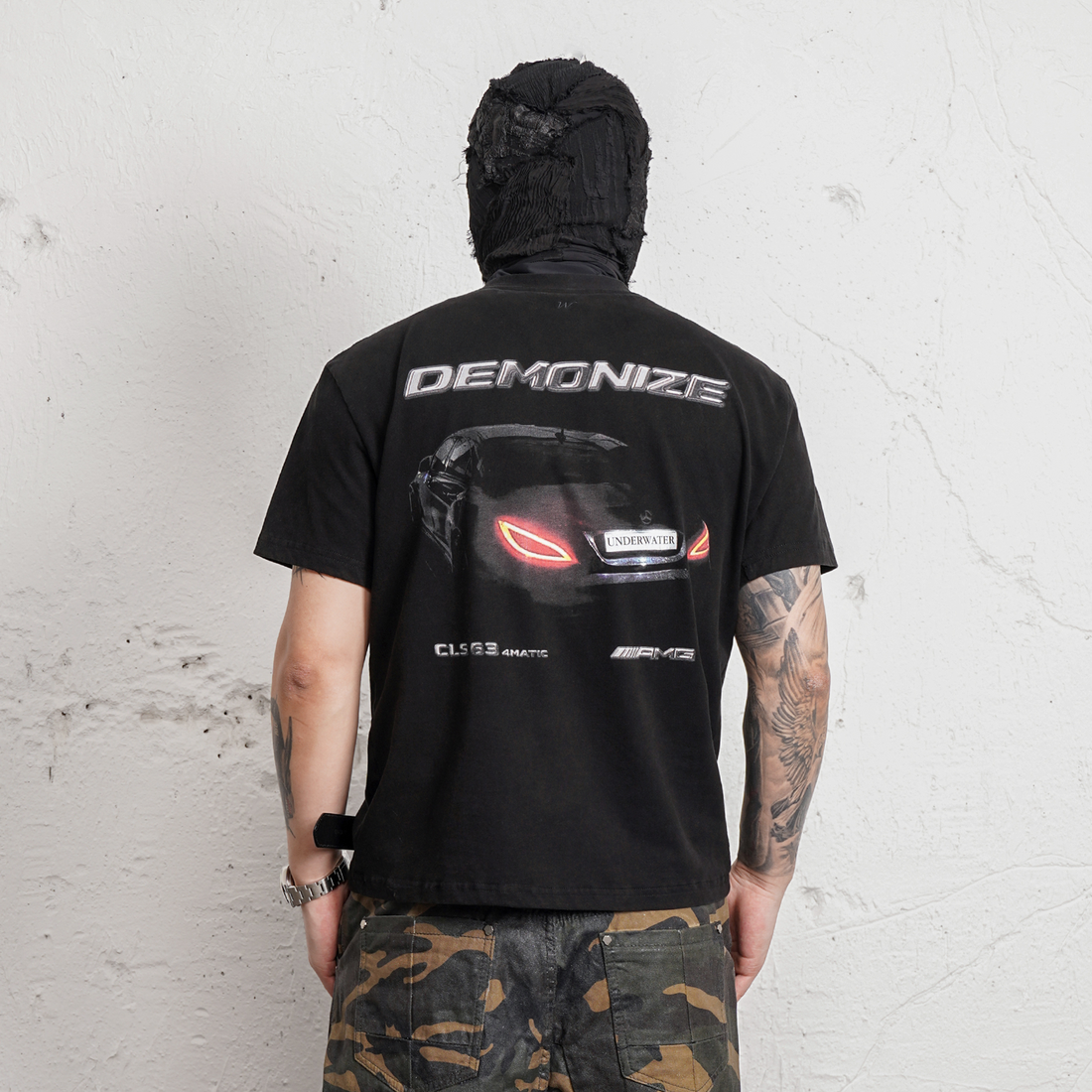 UNDERWATER Demon Eye Racing Graphic Washed T-Shirt-T Shirt-S-Free Shipping Leatheretro