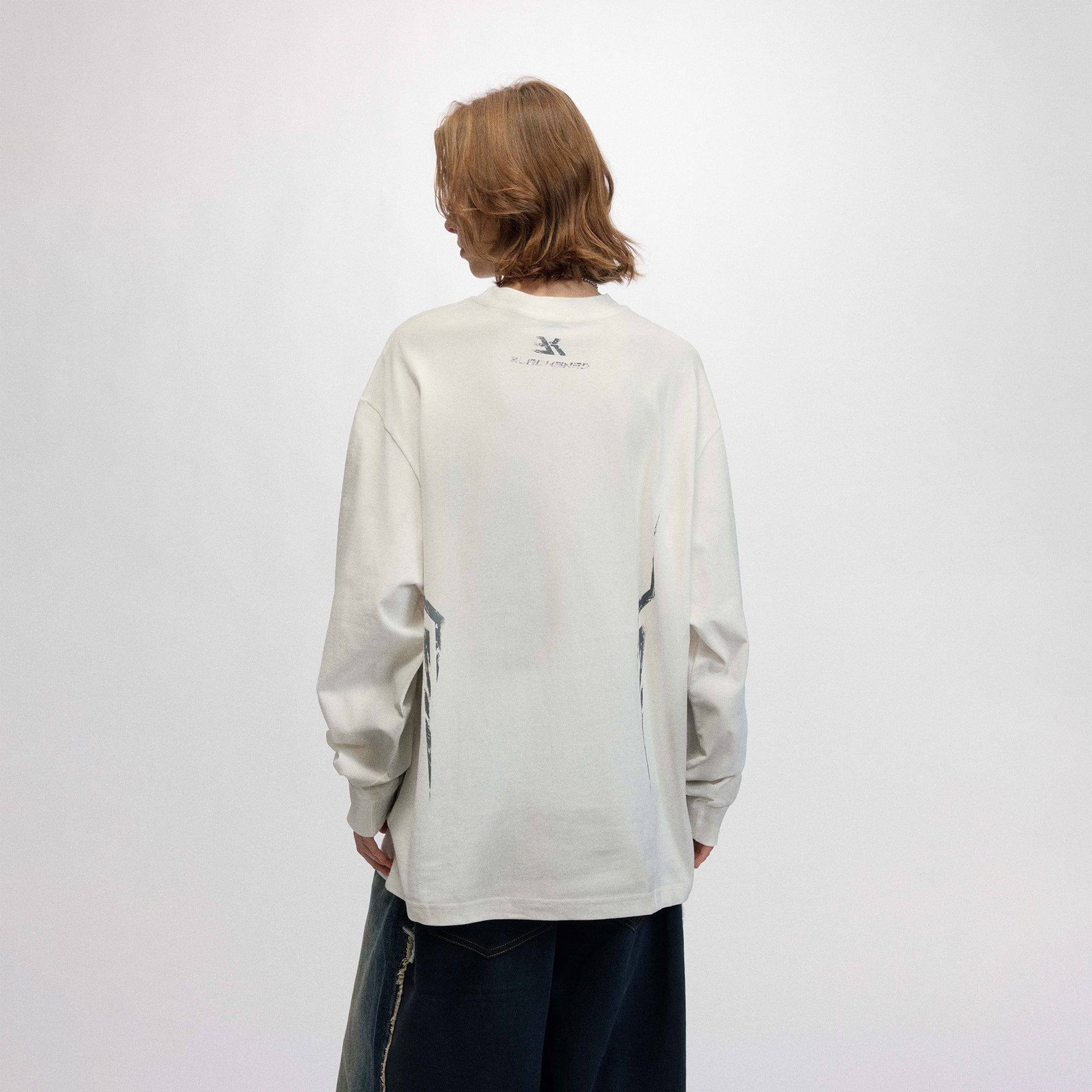 OVDY Faded Racing Graphics Long-Sleeve Tee-L/S Tee-S-White-Free Shipping Leatheretro