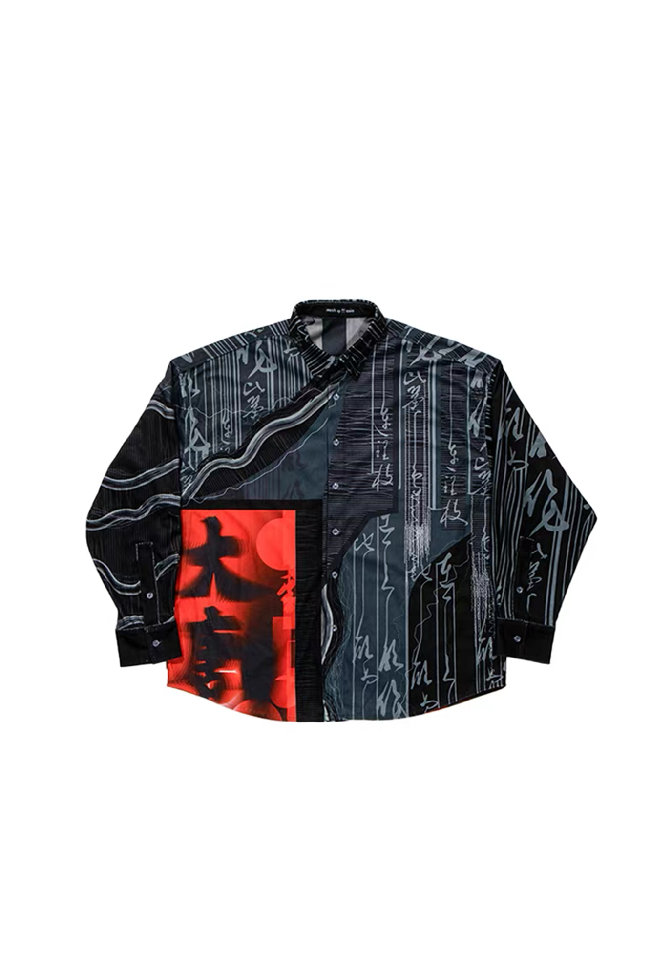 MASH UP ASIA Tang Calligraphy Graphic Oversized Shirt-Shirt-M-Free Shipping Leatheretro
