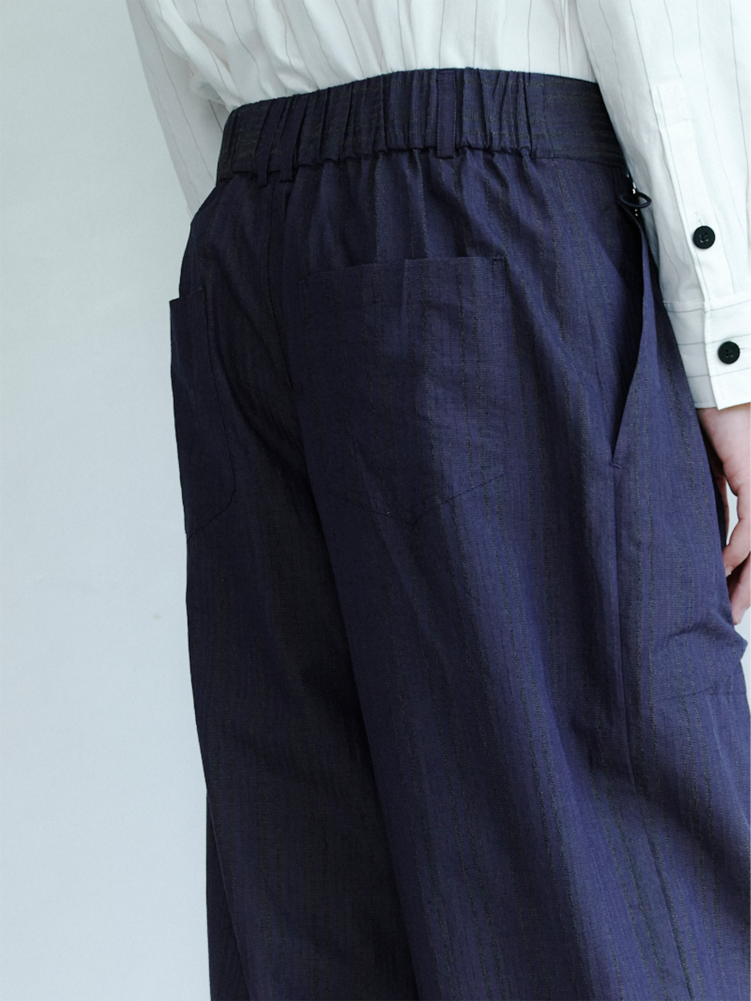 GRAINMUSTARD Drawstring Pleated Straight-Leg Trousers-Pants-XS-Free Shipping Leatheretro