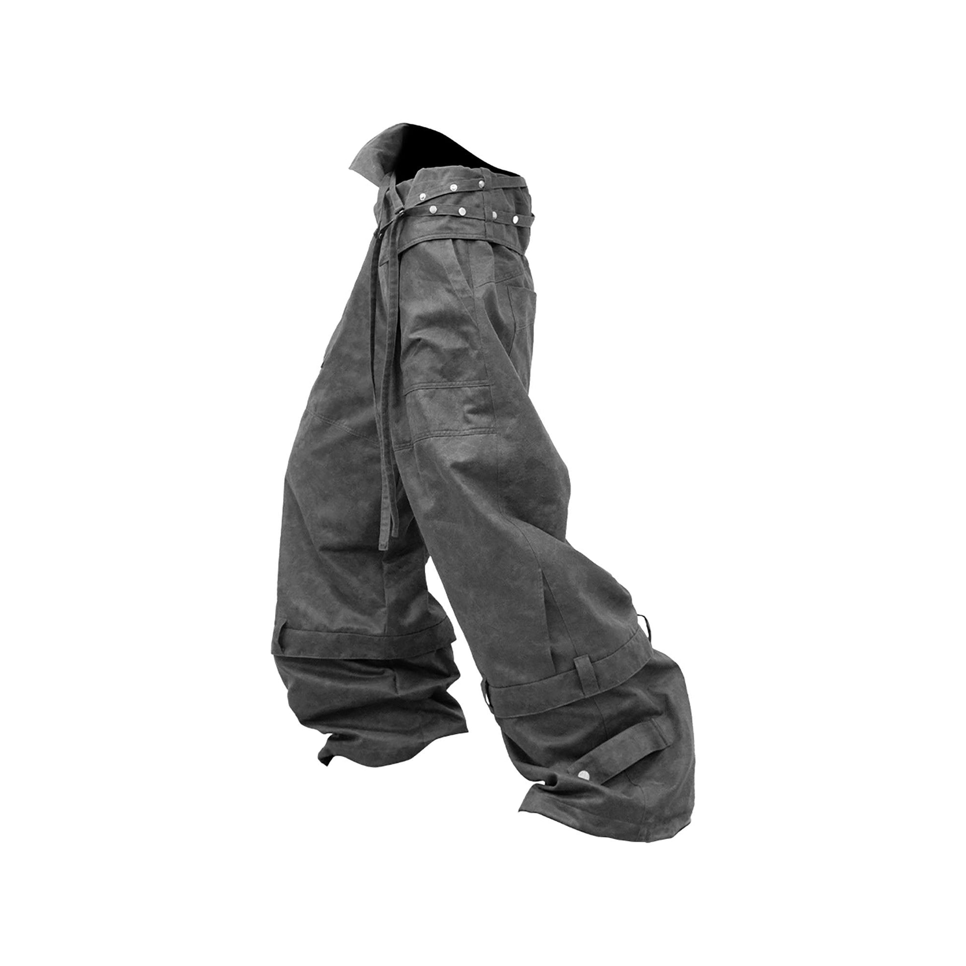 RELABEL Convertible Foldover-Waist Cargo Pants-Pants-XS-Free Shipping Leatheretro