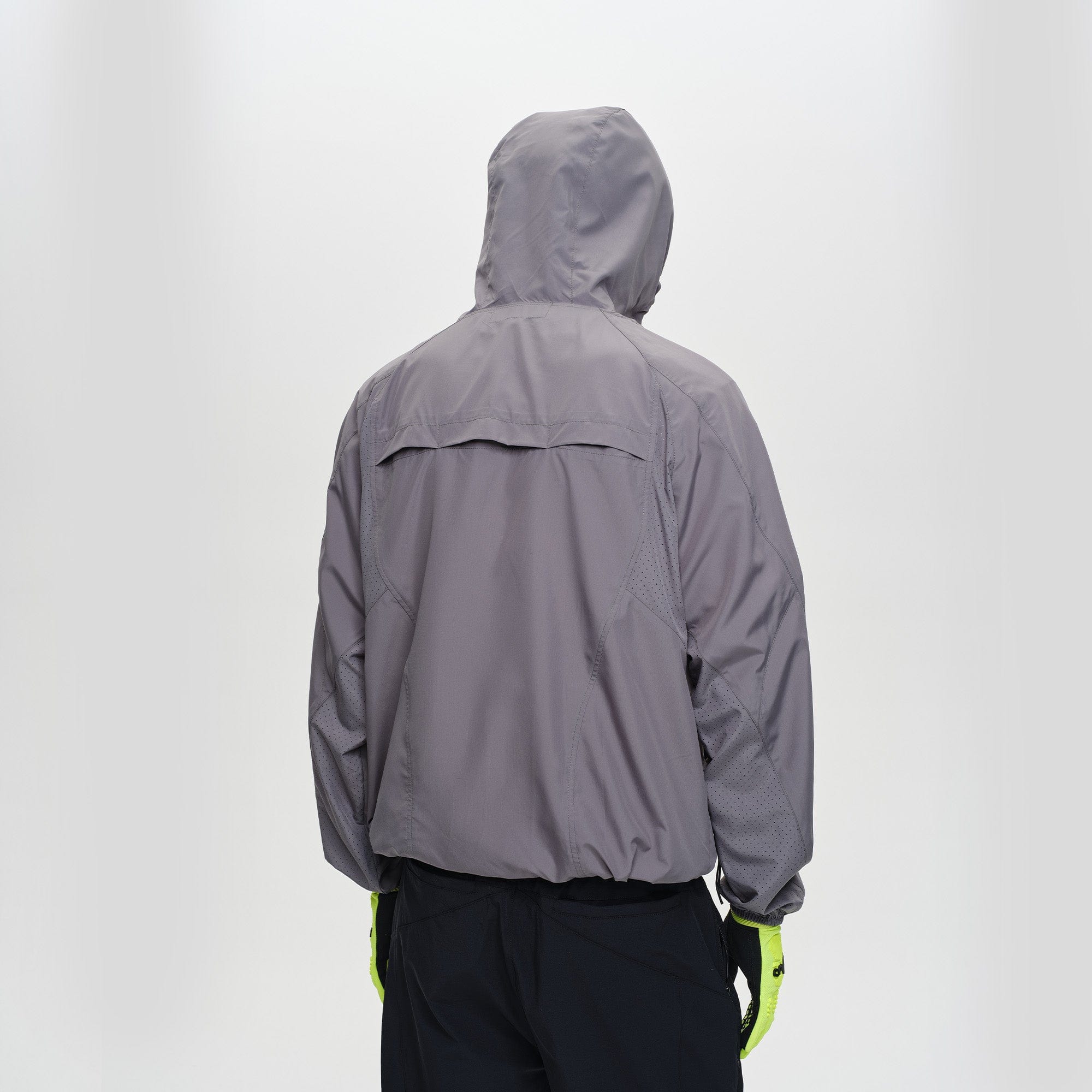 CATSSTAC Spliced Laser-Perforated Waterproof UV Production Hooded Jacket-Jacket-Black-M-Free Shipping Leatheretro