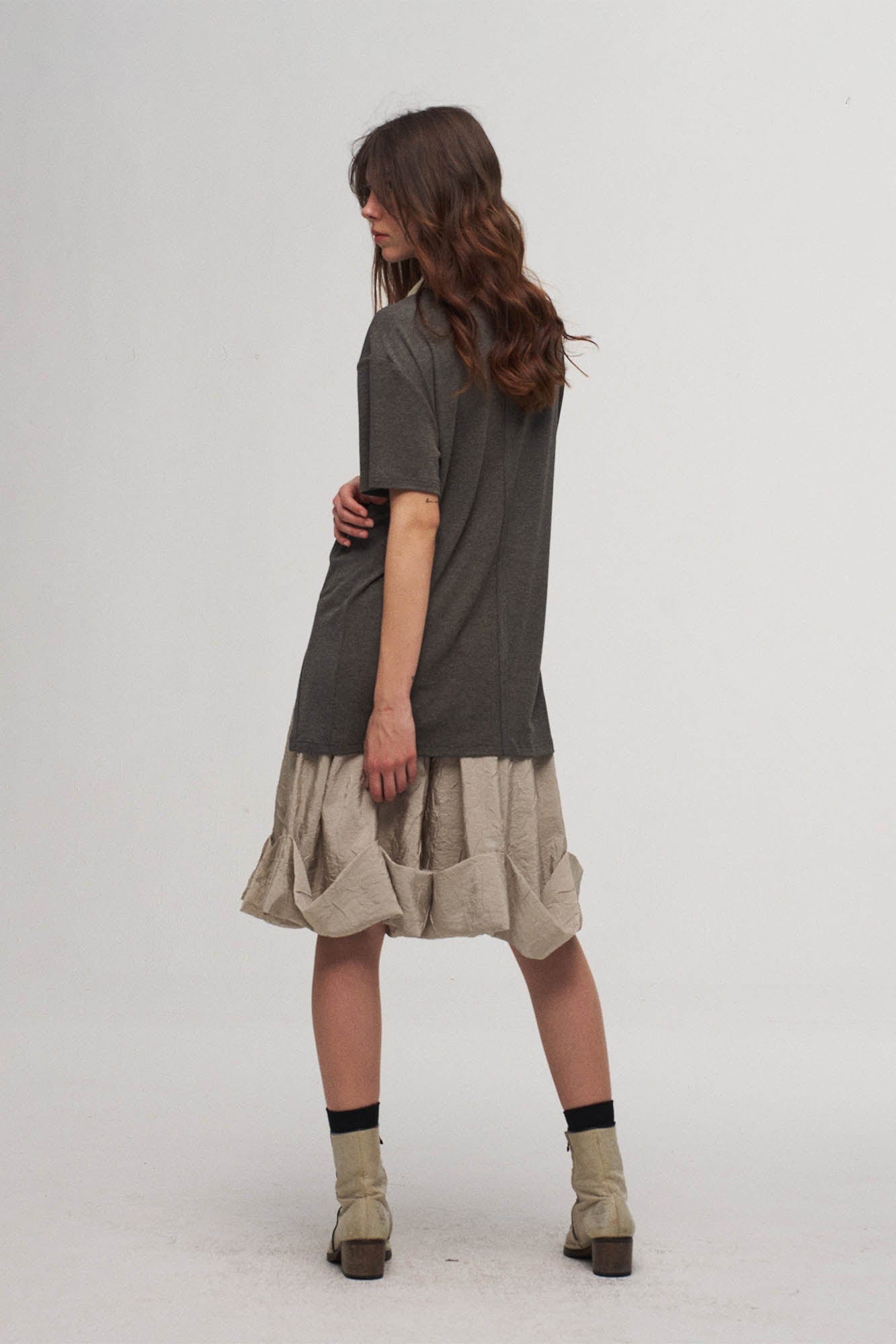 ILNya Nieternite Nifutur Asymmetrical Layered Spliced T-Shirt-T Shirt-S(0)-Free Shipping Leatheretro