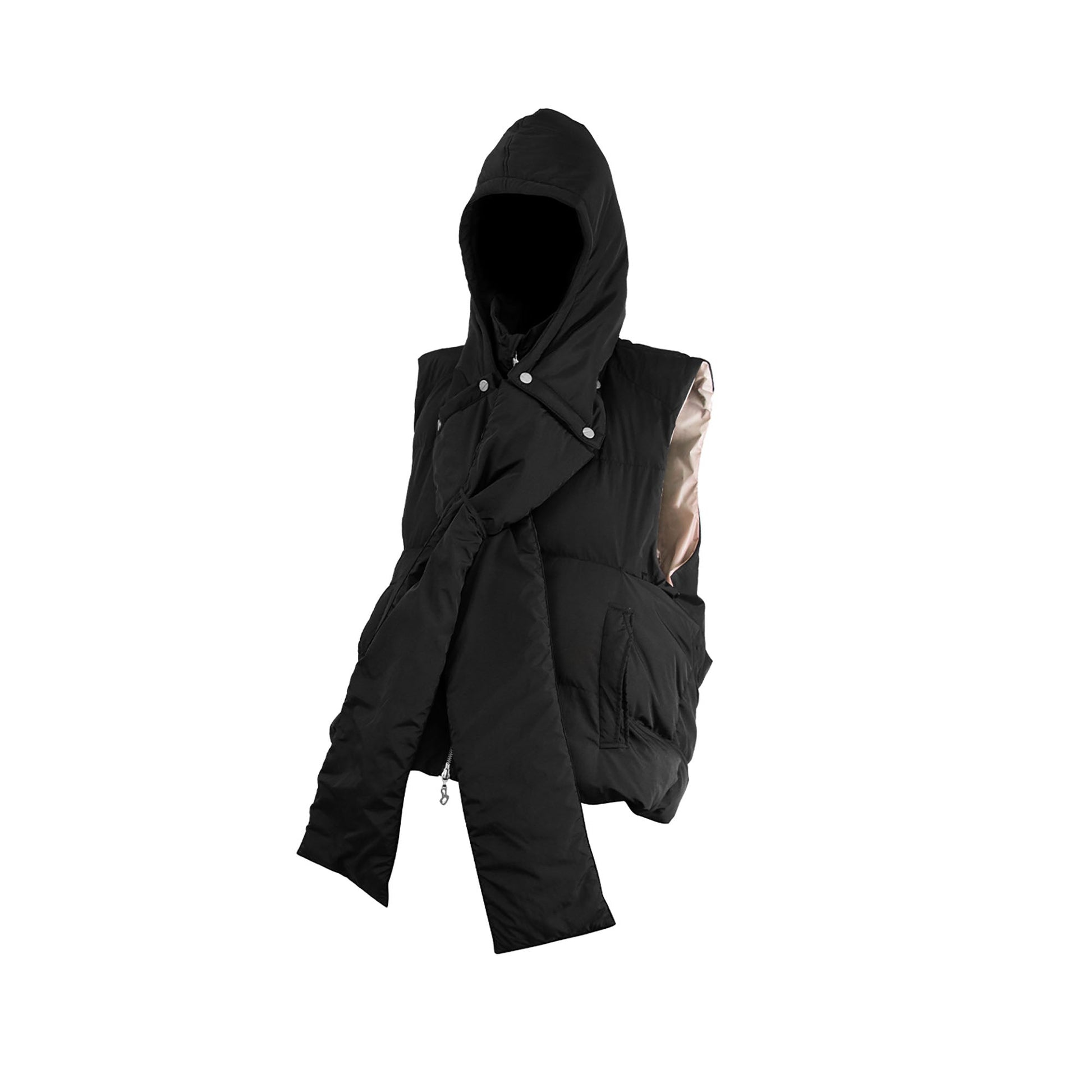 RELABEL Reversible Detachable Hooded Insulated Vest-Vest-XS (Preorder)-Free Shipping Leatheretro