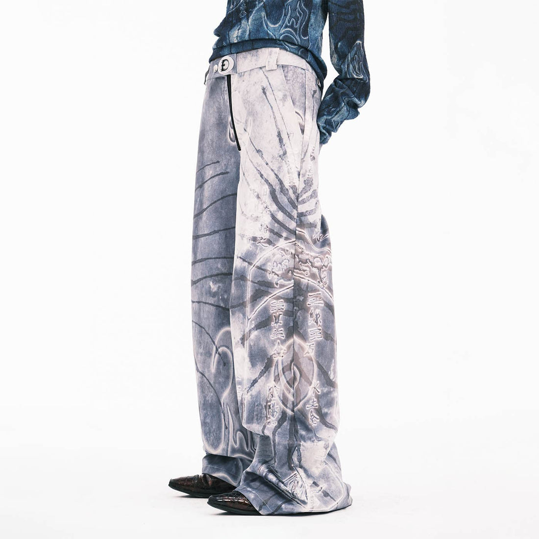 EMBRYO Modern Totem Wide-Leg Pants-Pants-S-Free Shipping Leatheretro