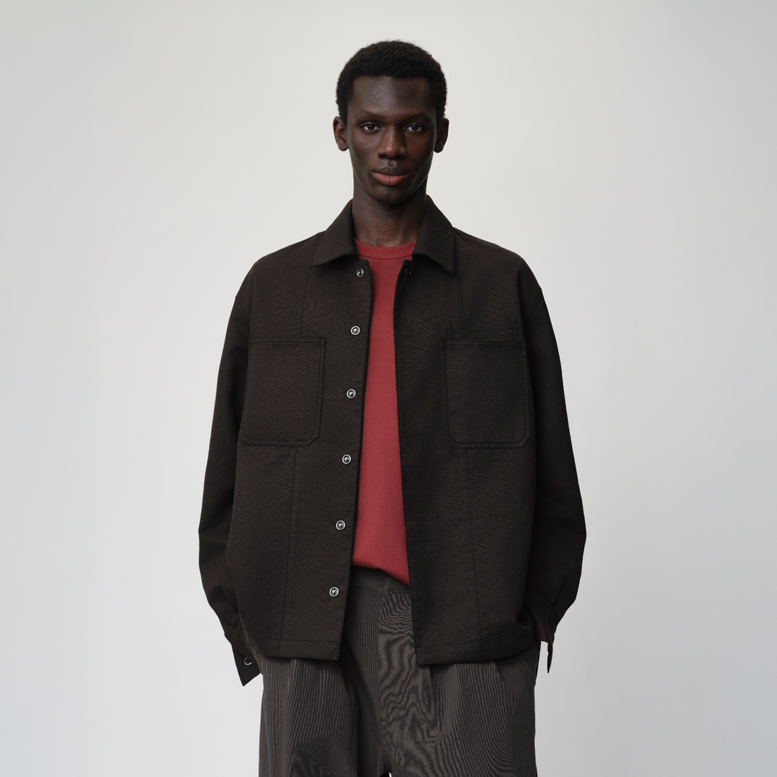 OPICLOTH Cotton-Blend Patch-Pocket Jacket-Jacket-XS-Brown-Free Shipping Leatheretro