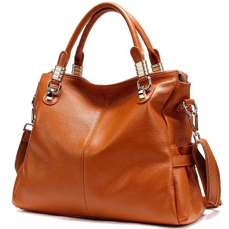 Classic Wild Leather Handbag - Stylish First Layer Cowhide Bag-Handbags-Black-Free Shipping Leatheretro