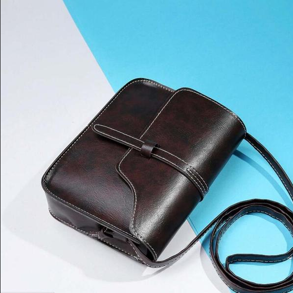 Vintage Leather Crossbody Shoulder Bag - Retro Minimalist Messenger Bags-Shoulder Bag-Coffee-Free Shipping Leatheretro