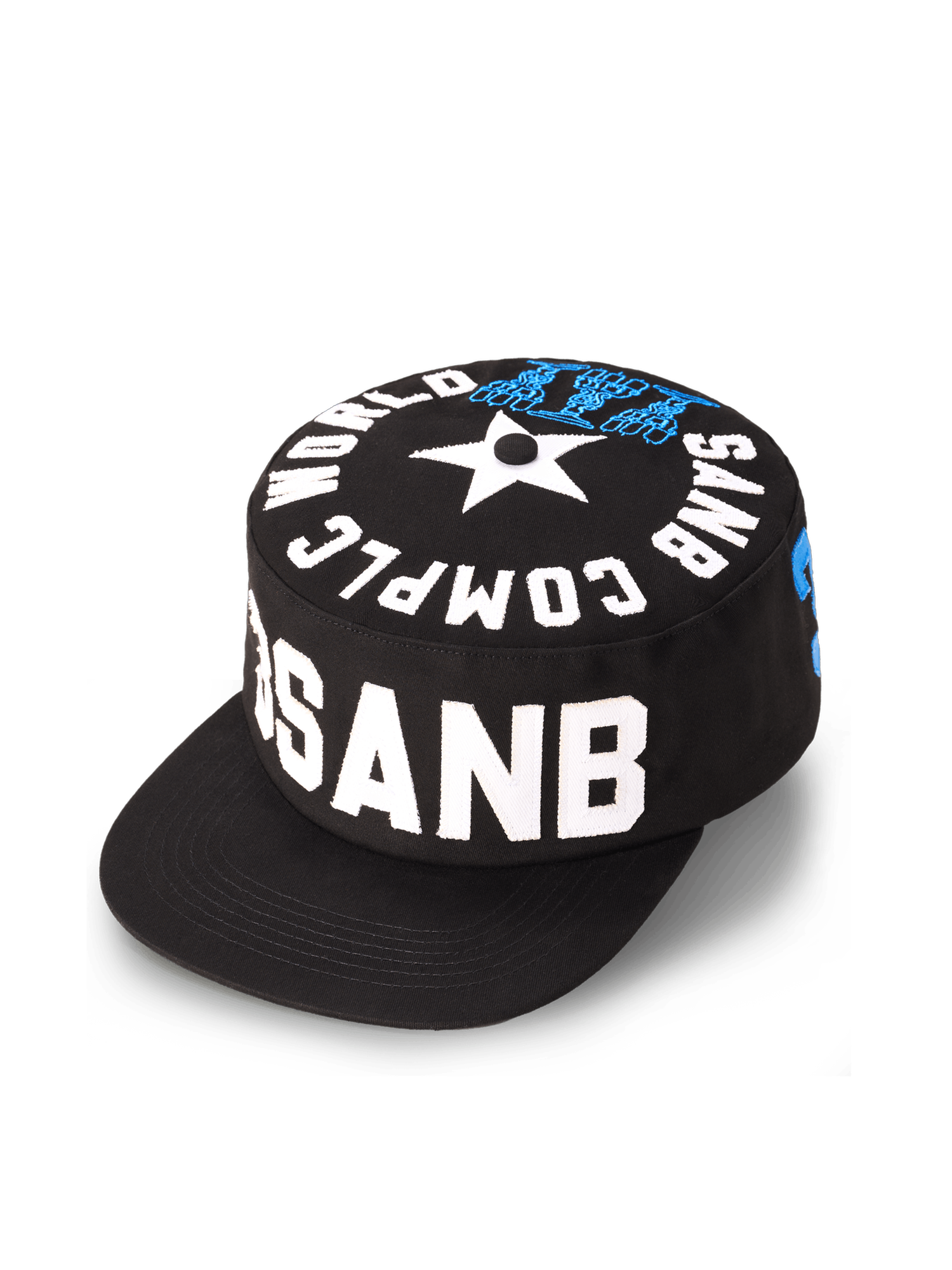 SANB LOGO Patch Pillbox Cap-Hat, Cap, Beanie-One Size-Free Shipping Leatheretro