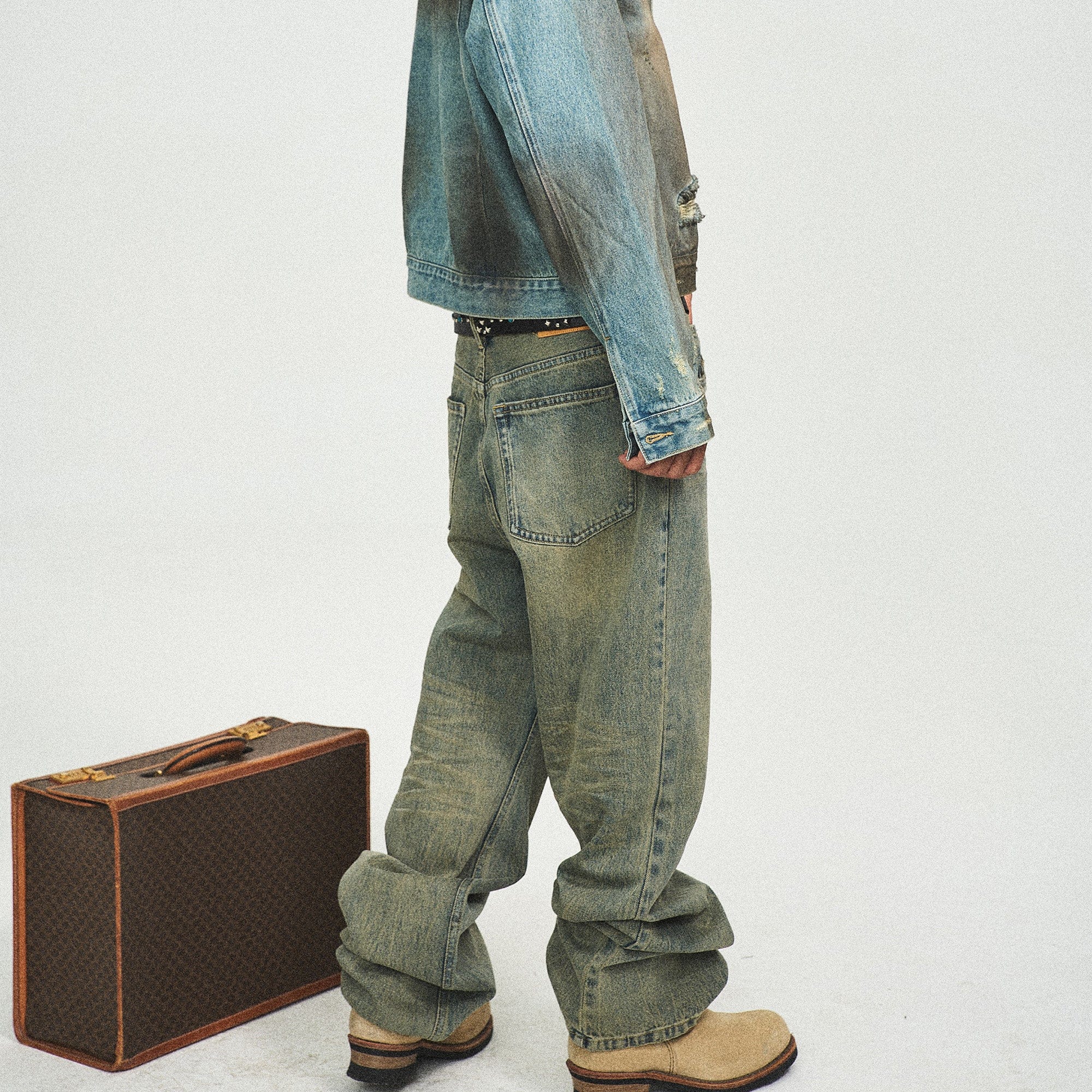 STEEPC The Classic Washed Flared Jeans-Jeans-S-Free Shipping Leatheretro