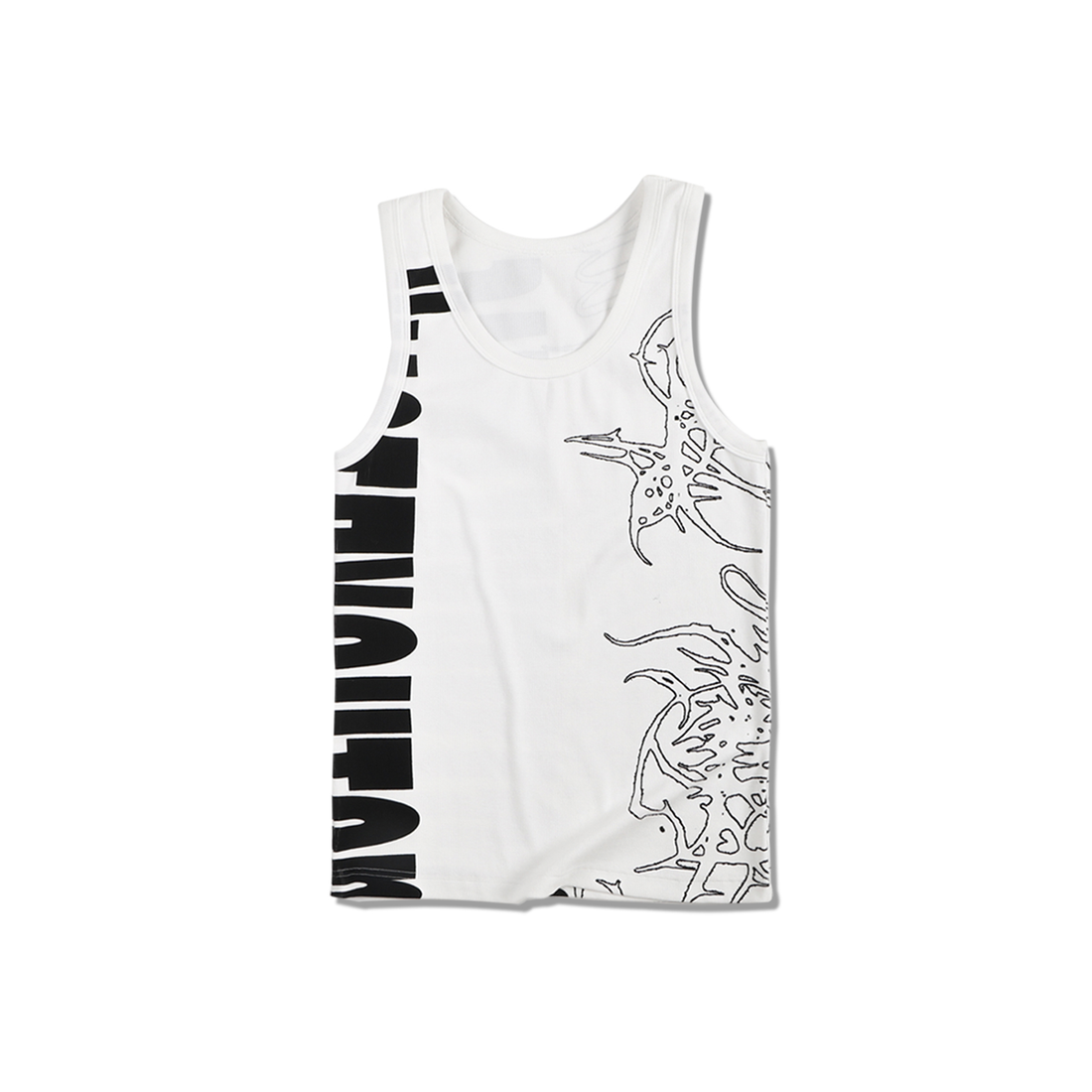 WHISTLEHUNTER Graffiti Ribbed Tank Top-Tank Top-S (Preorder)-Black-Free Shipping Leatheretro