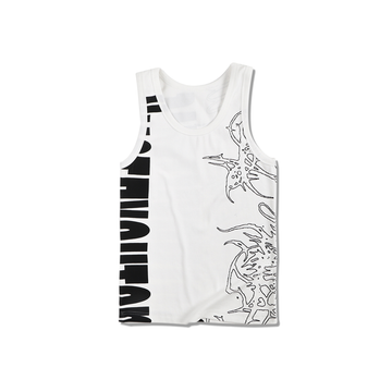 WHISTLEHUNTER Graffiti Ribbed Tank Top-Tank Top-S (Preorder)-Black-Free Shipping Leatheretro