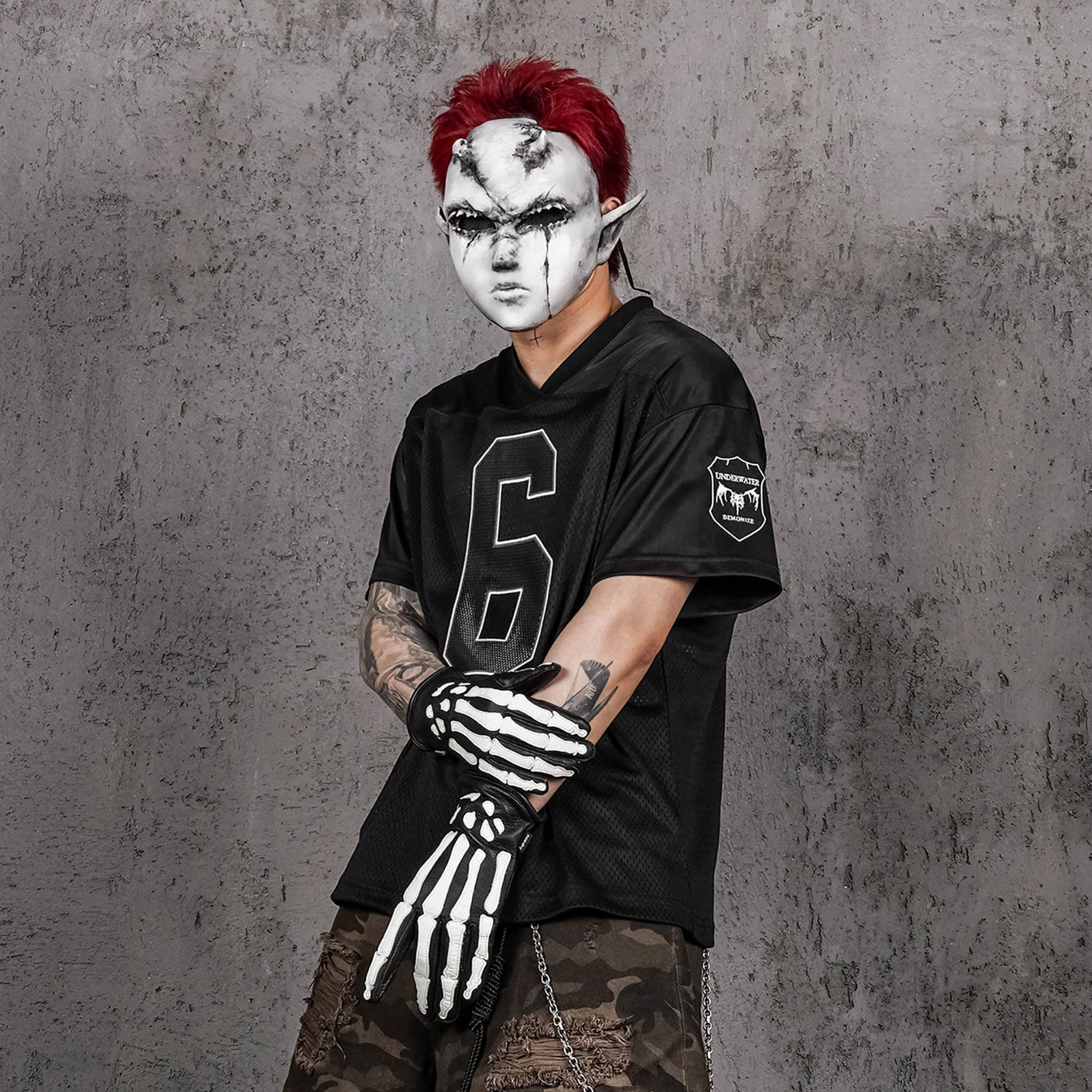 UNDERWATER Demon Squad No.6 Mesh Jersey-T Shirt-S-Free Shipping Leatheretro