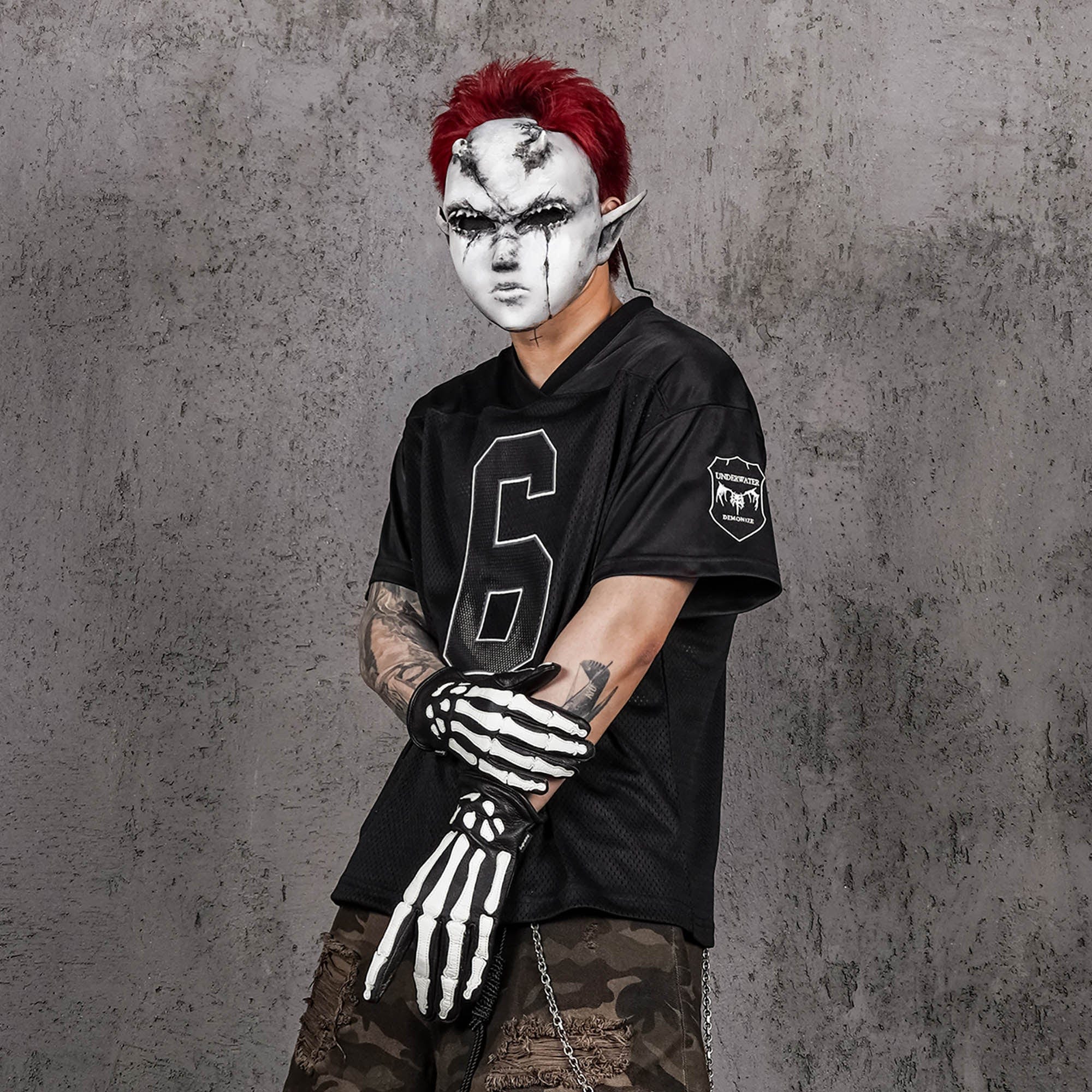 UNDERWATER Demon Squad No.6 Mesh Jersey-T Shirt-S-Free Shipping Leatheretro