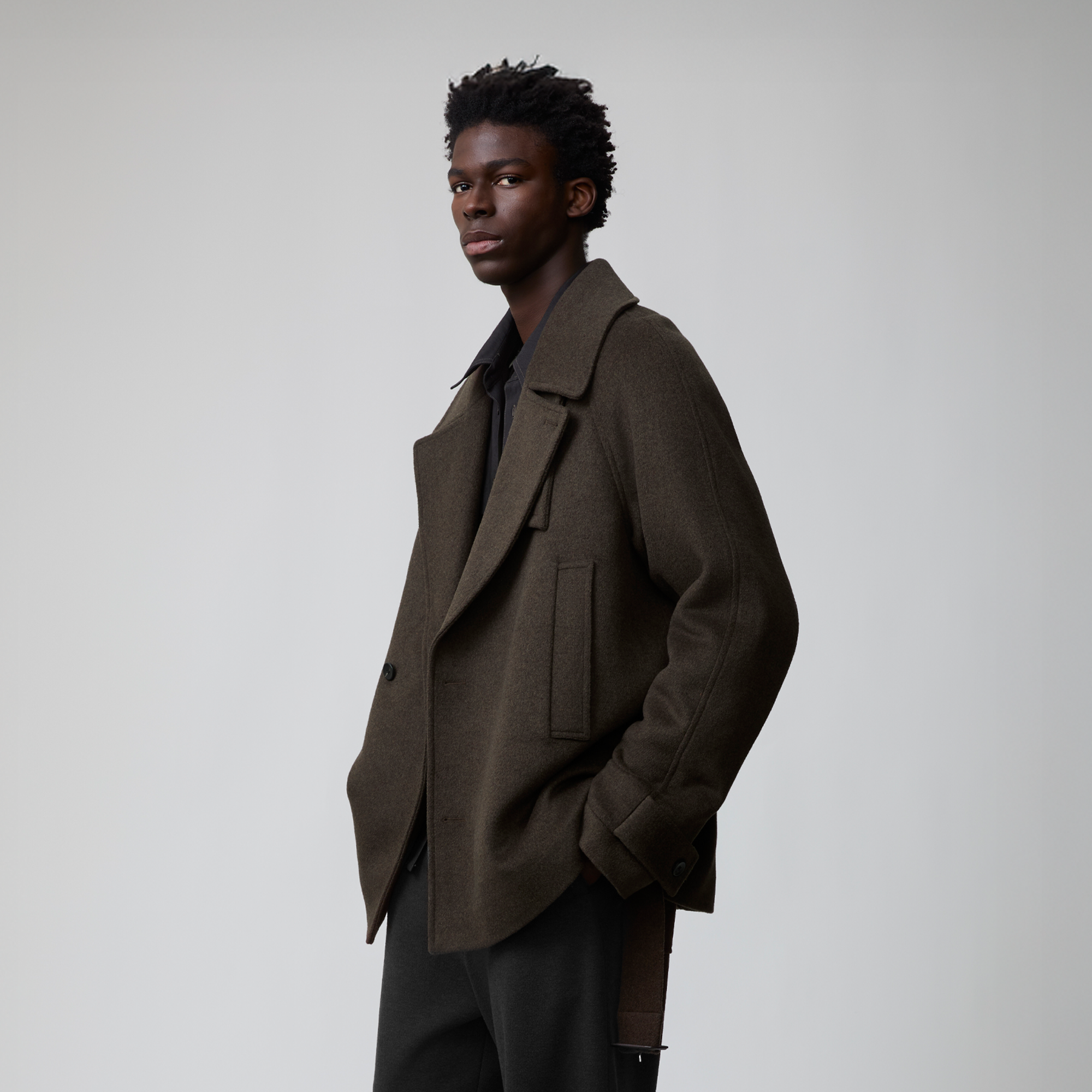 OPICLOTH Double-Breasted Belted Wool-Blend Coat-Jacket-XS-Free Shipping Leatheretro