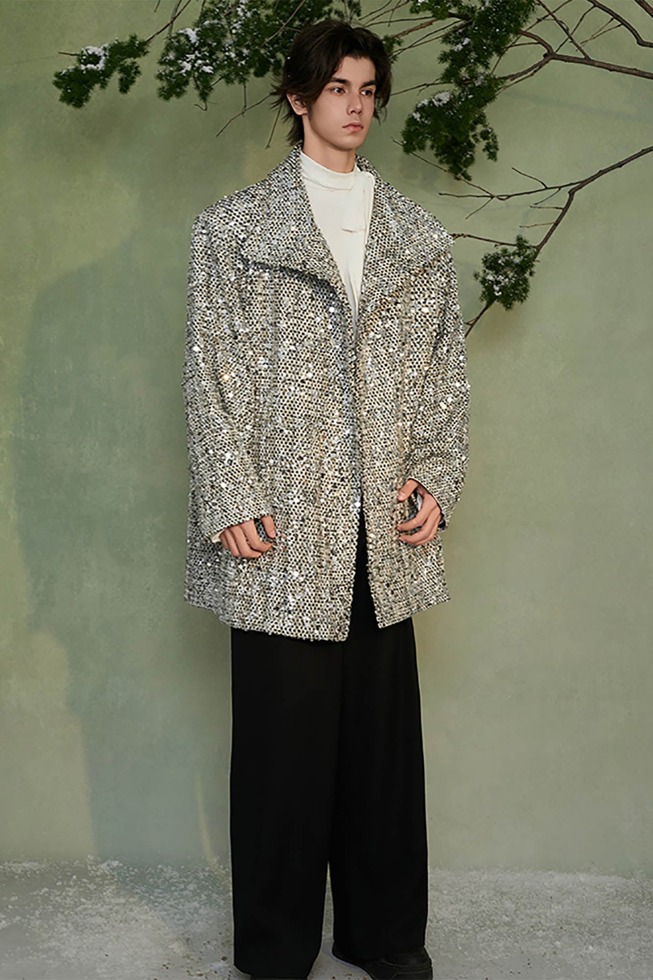 JIECHI Star Frost Layered Cape Coat-Jacket-M-Free Shipping Leatheretro