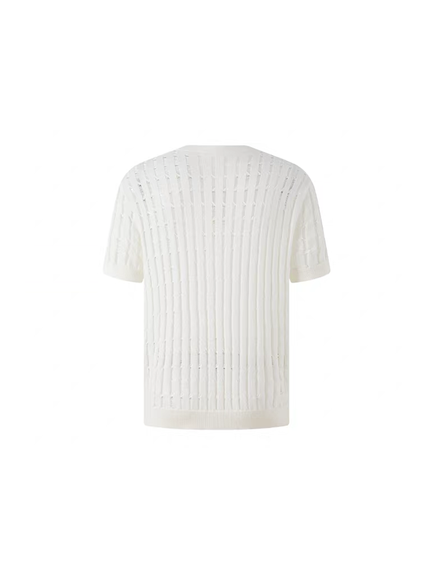 TIWILLTANG Essential Openwork Knitted T Shirt-T Shirt-S-Black-Free Shipping Leatheretro