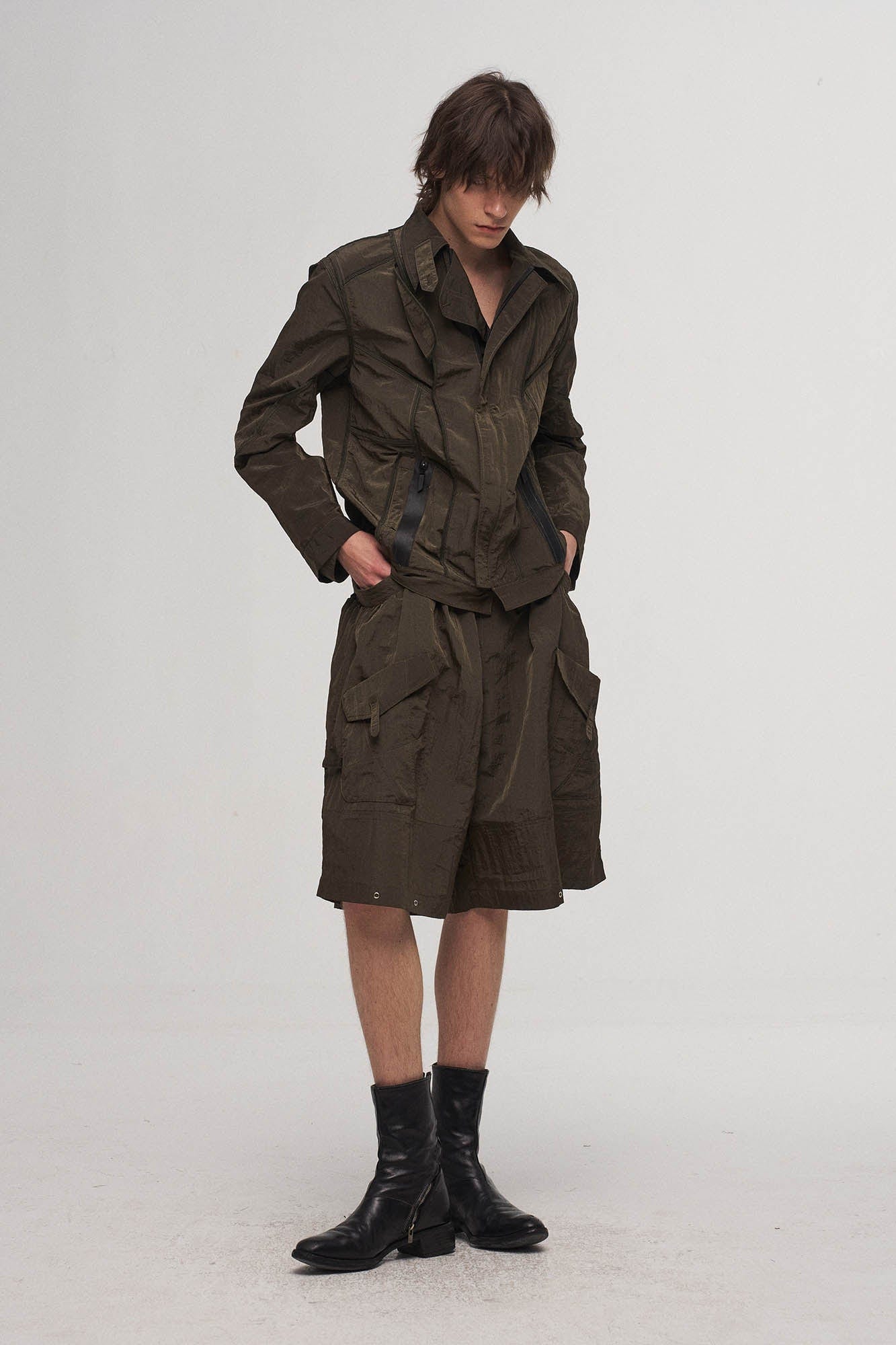 ILNya Nieternite Nifutur Utility Seam-Paneled Reversible Jacket-Jacket-S(0)-Free Shipping Leatheretro