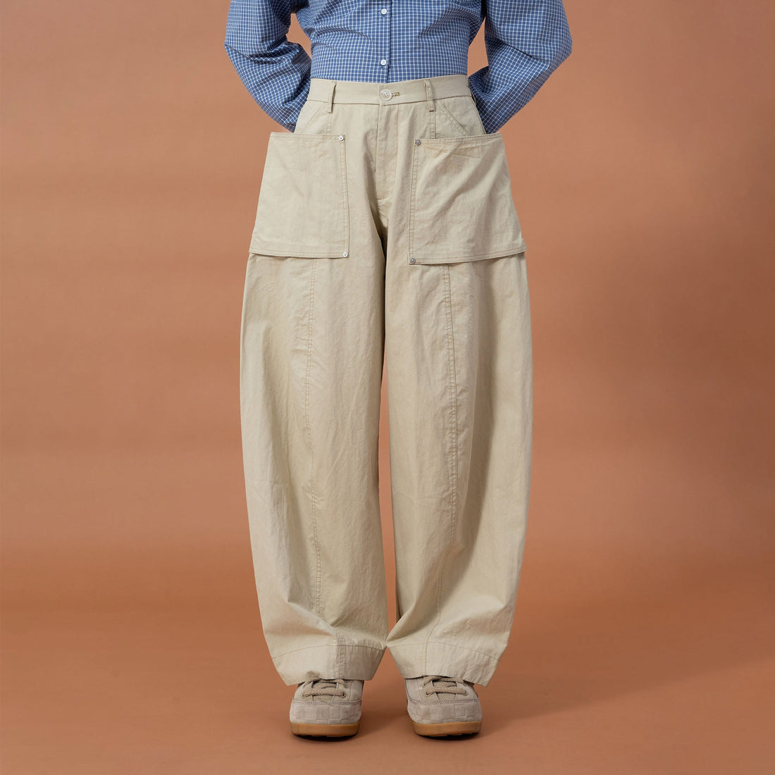 CLP Utility Big-Pocket Barrel Pants-Pants-M-Khaki-Free Shipping Leatheretro