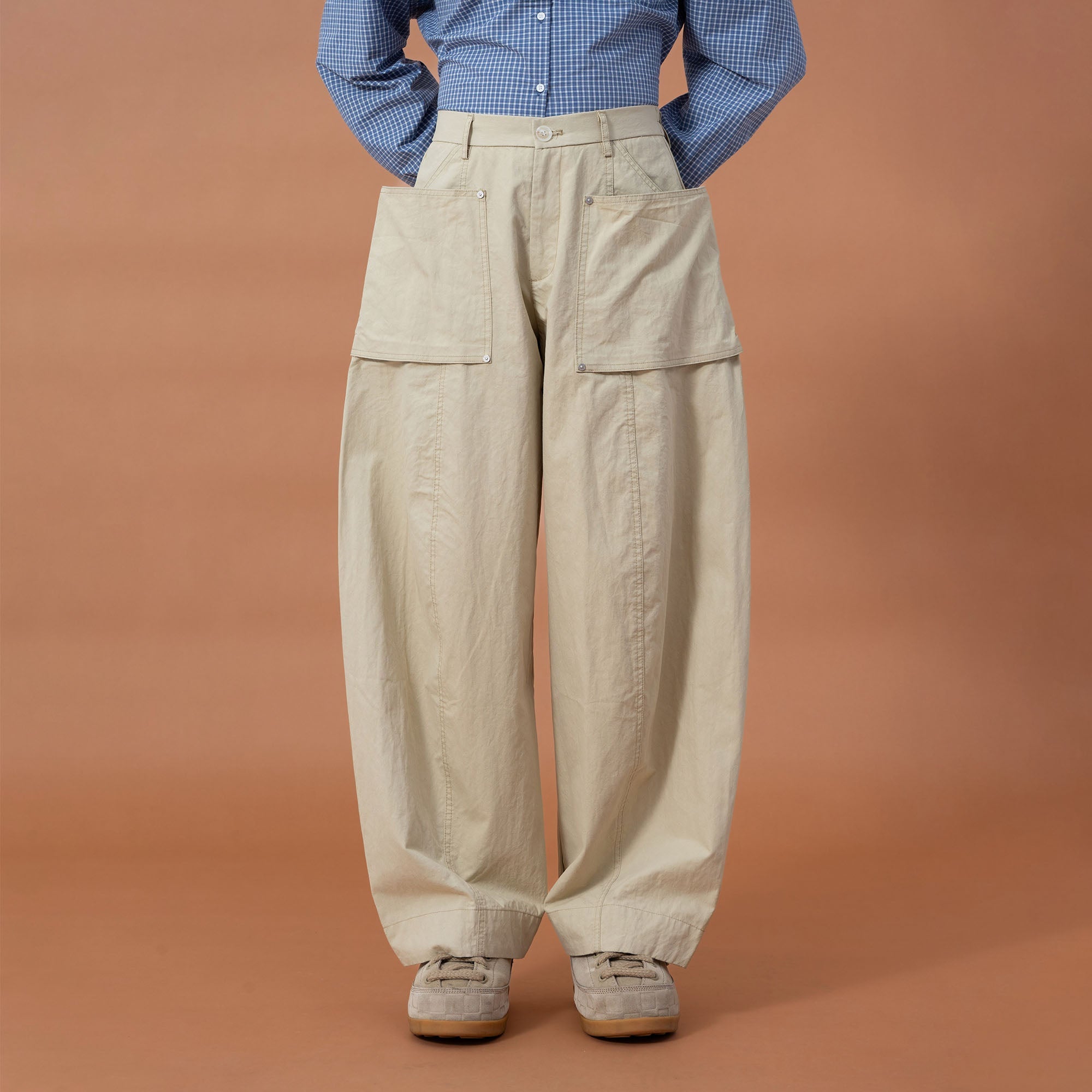 CLP Utility Big-Pocket Barrel Pants-Pants-M-Khaki-Free Shipping Leatheretro