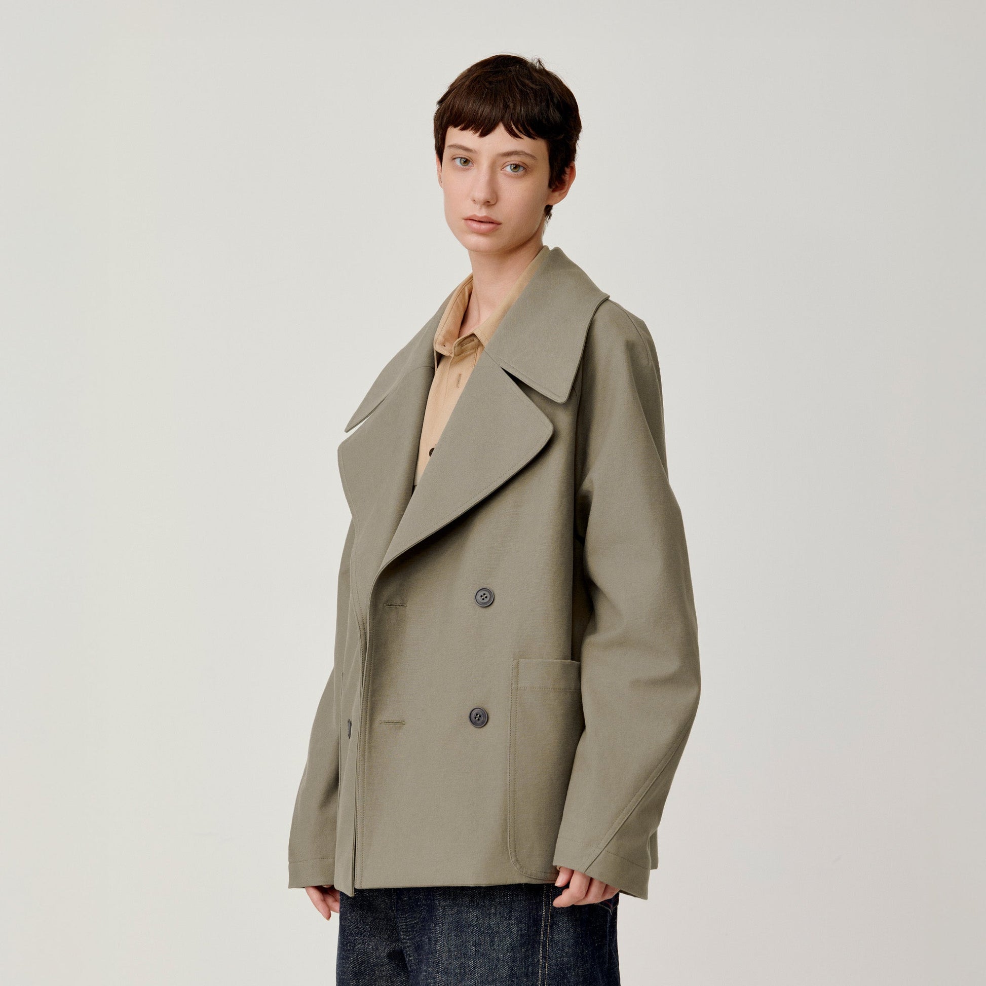 OPICLOTH Classical Double-Breasted Oversized Jacket-Jacket-XS-Free Shipping Leatheretro