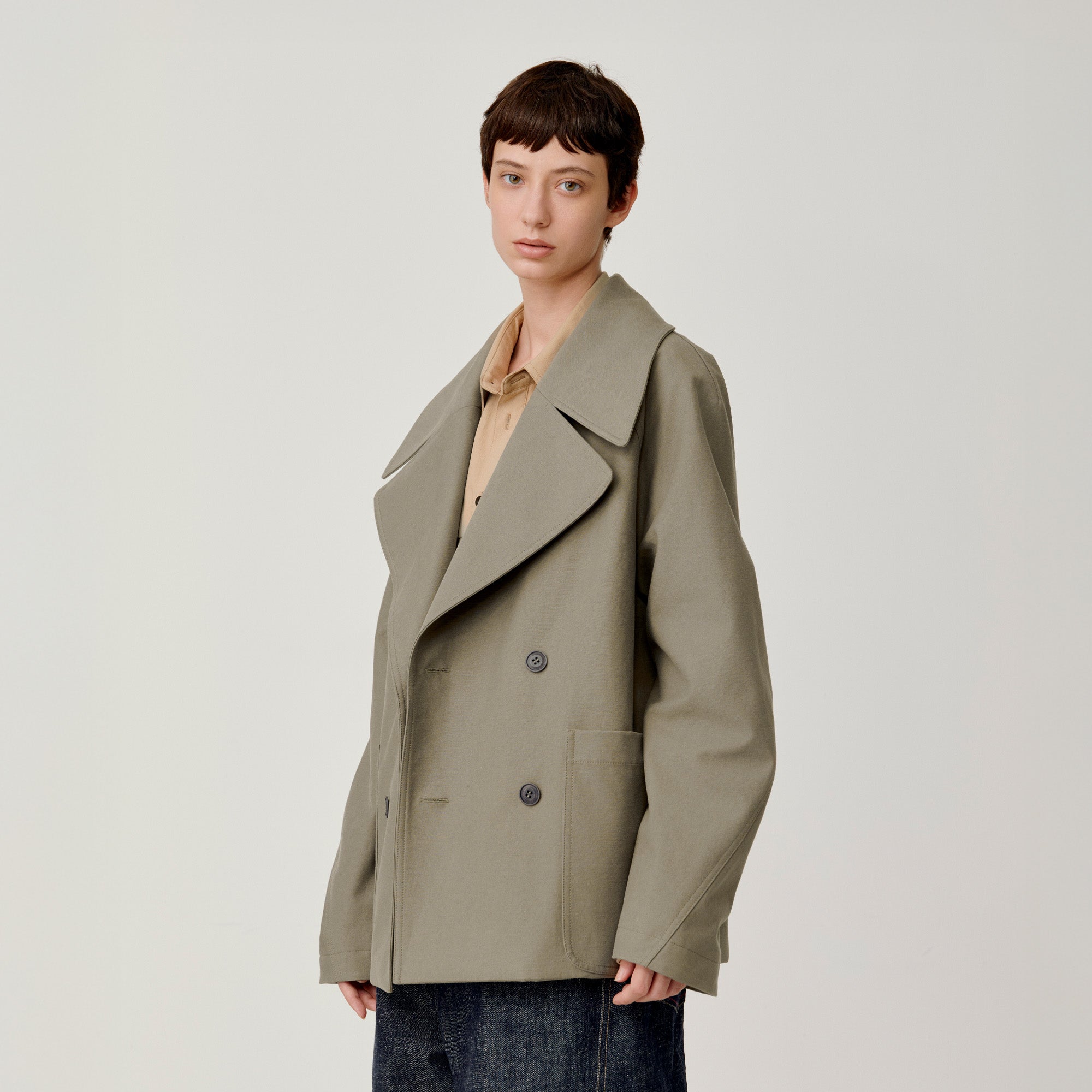 OPICLOTH Classical Double-Breasted Oversized Jacket-Jacket-XS-Free Shipping Leatheretro