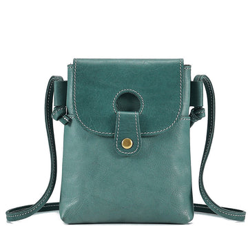 Women Trendy Leather Mini Crossbody Bag - Minimalist Phone Satchel Bags-Crossbody Bag-Blue-Free Shipping Leatheretro