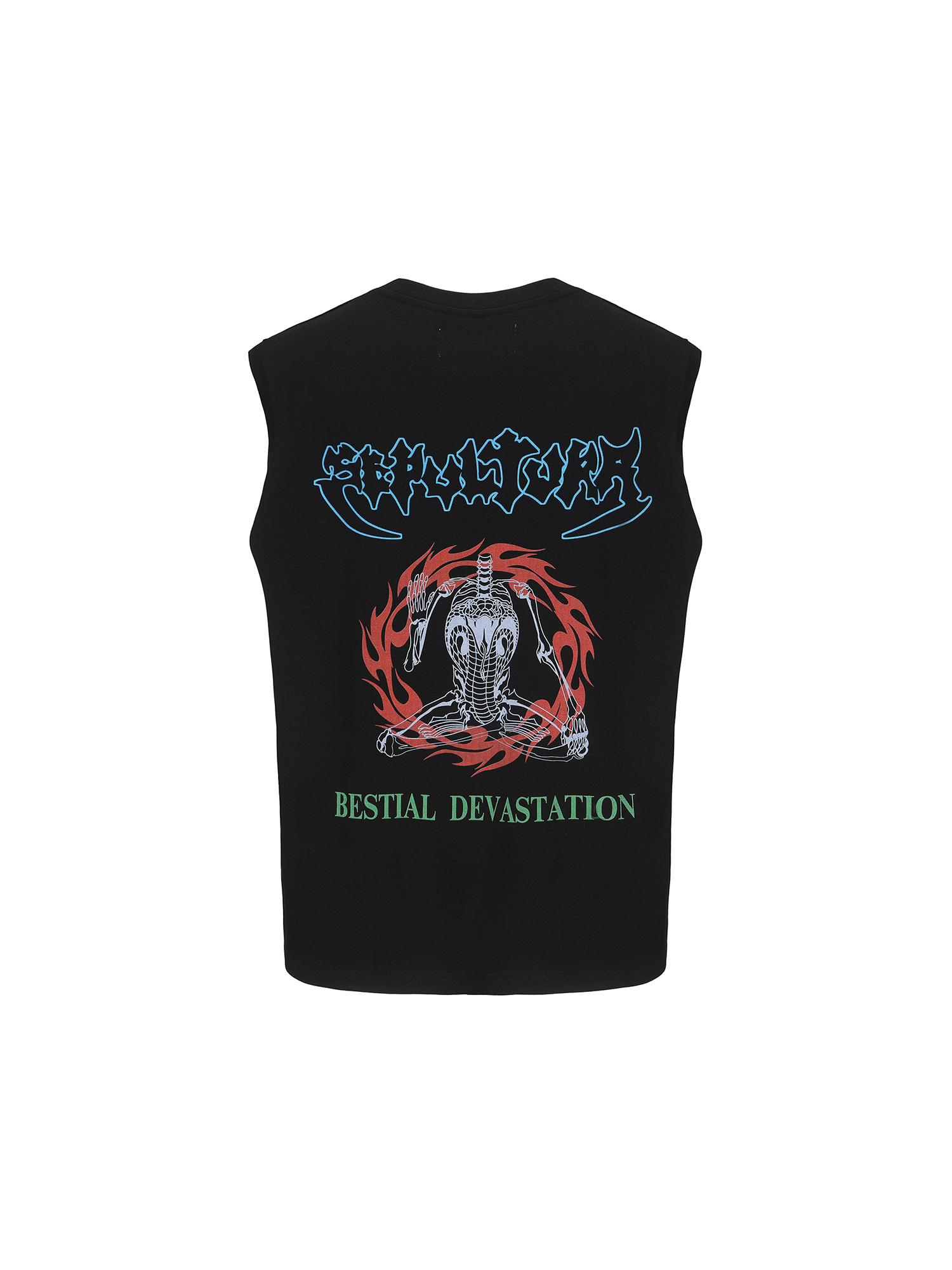 ERISSTOFF Sepultura Cobra Graphic Oversized Tank Top-Tank Top-S-Free Shipping Leatheretro