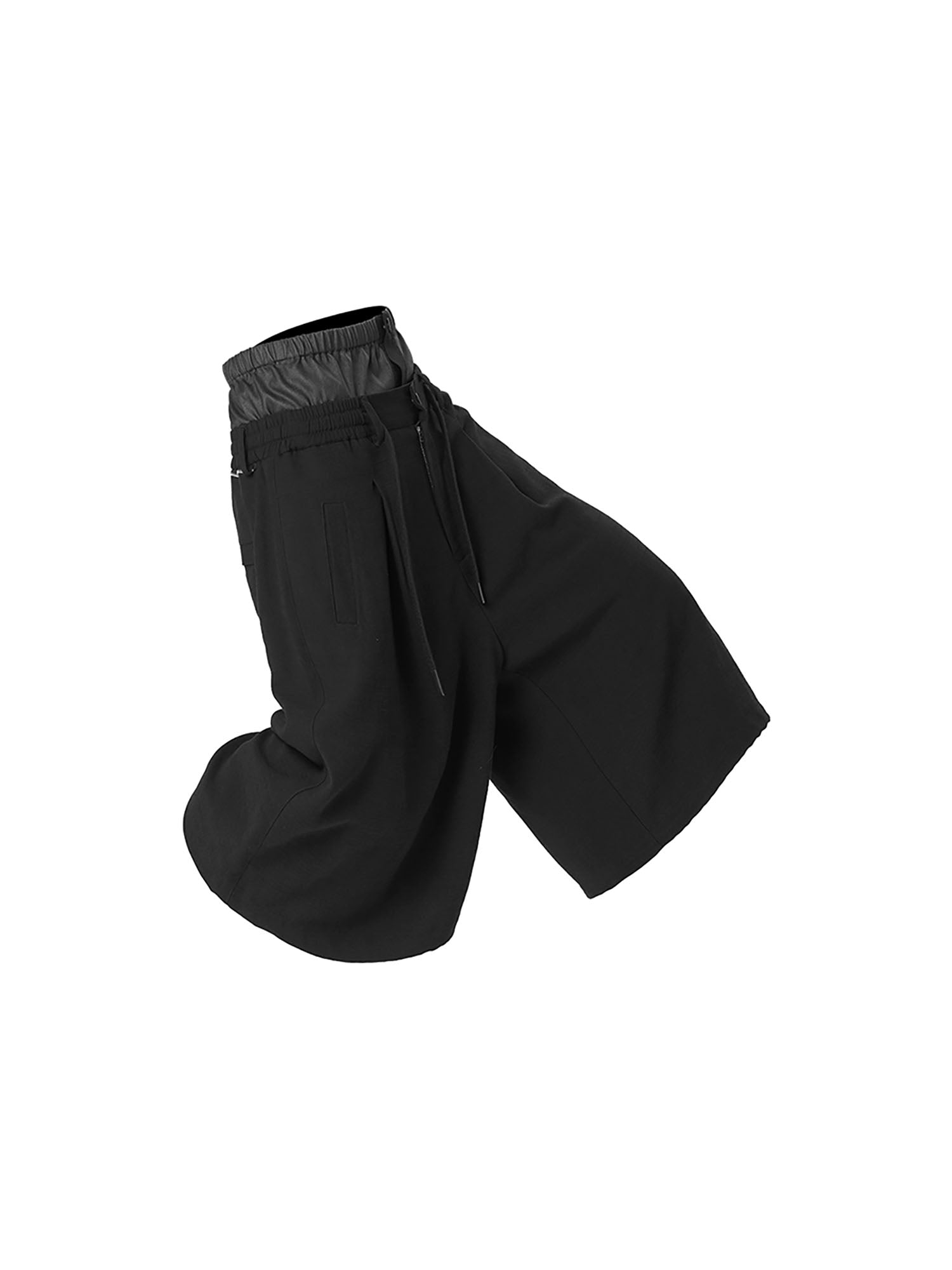 RELABEL Double-Waist Tencel-Acetate Shorts-Shorts-XS (Preorder)-Free Shipping Leatheretro