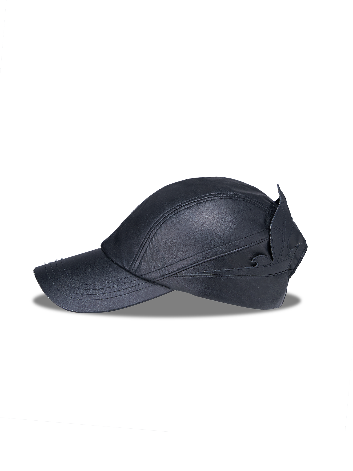 SANB Faux Leather Horned Baseball Cap-Hat, Cap, Beanie-One Size-Free Shipping Leatheretro