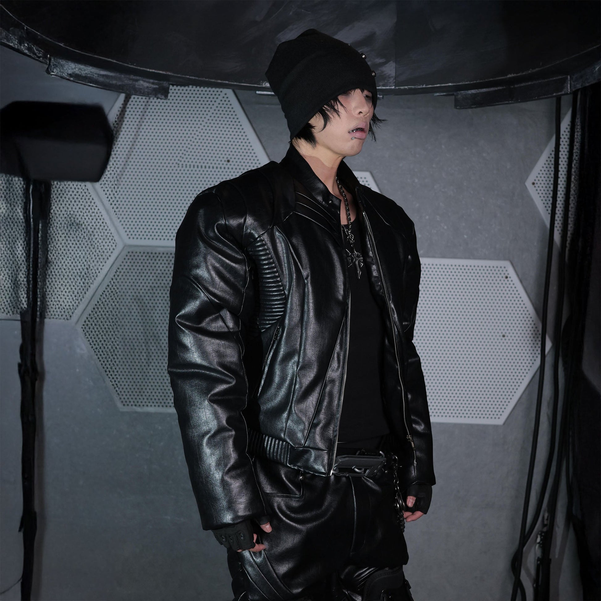SSIN7 Armored Panel Bomber Jacket-Jacket-S (Preorder)-Free Shipping Leatheretro
