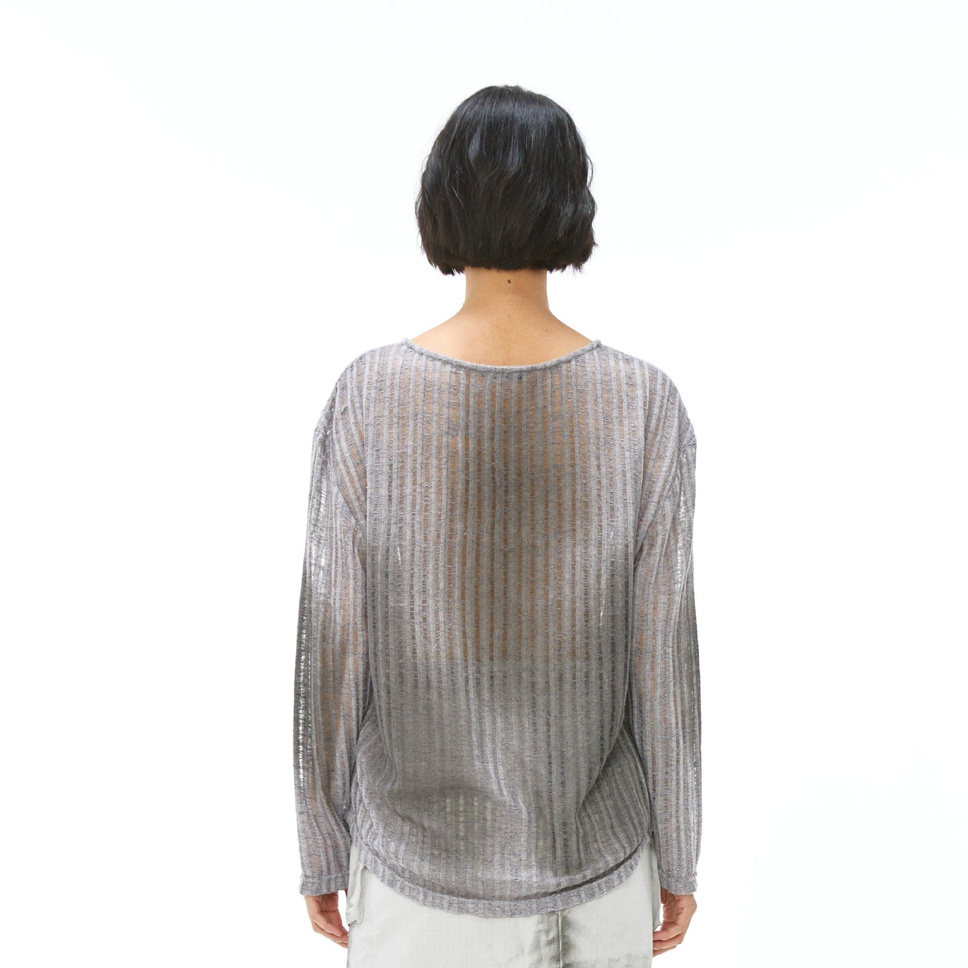 VANN VALRENCE Essential Gradient Sheer Long-Sleeve Tee-L/S Tee-S-Free Shipping Leatheretro